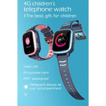 Nanway A80 Kinder Smartwatch (1,4 Zoll), IPS-Bildschirm, 700mAh, HD-Videoanruf, Fitness-Tracker