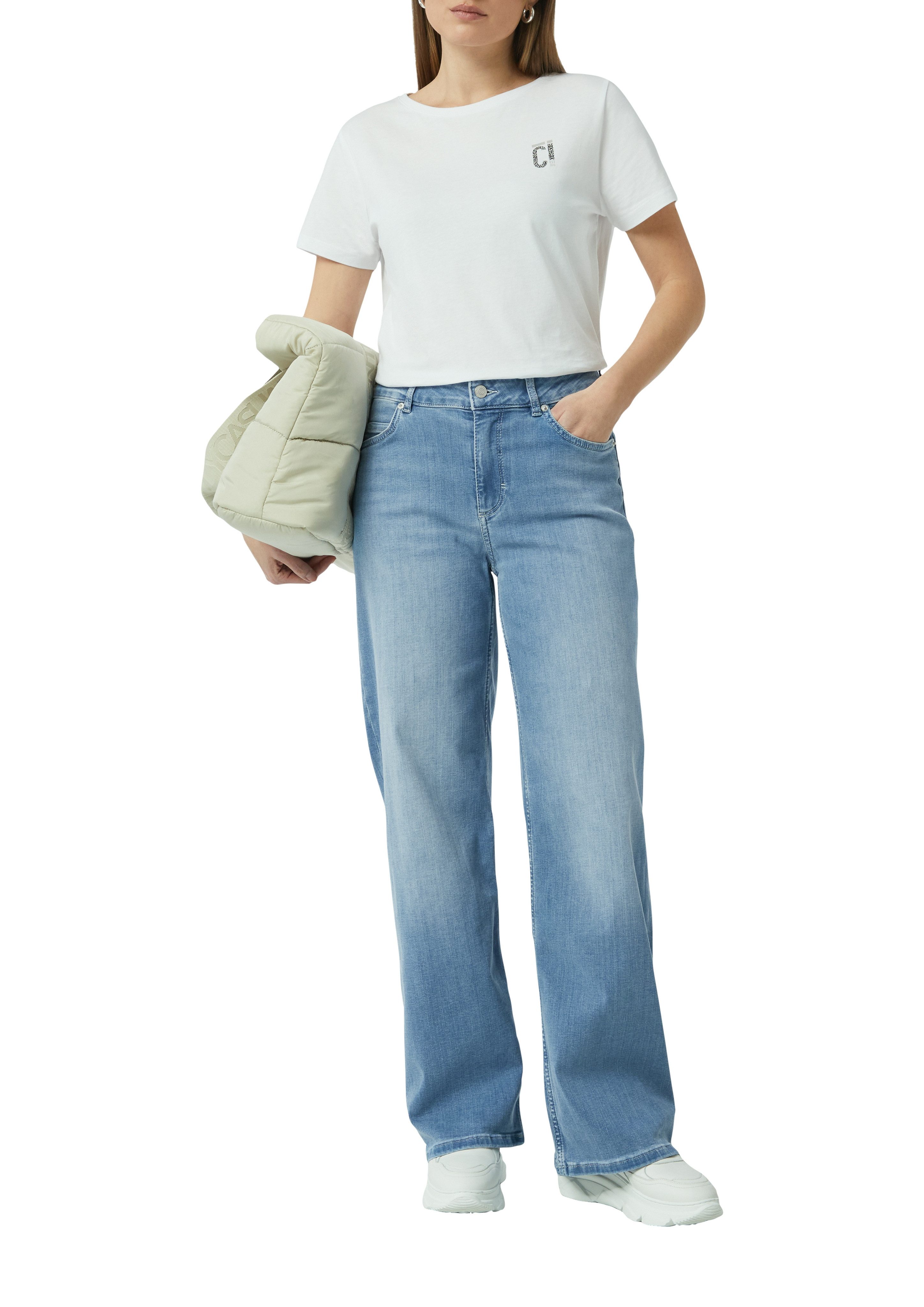 comma casual identity Weite Jeans washed, relaxed fit, casual, Baumwollmix günstig online kaufen