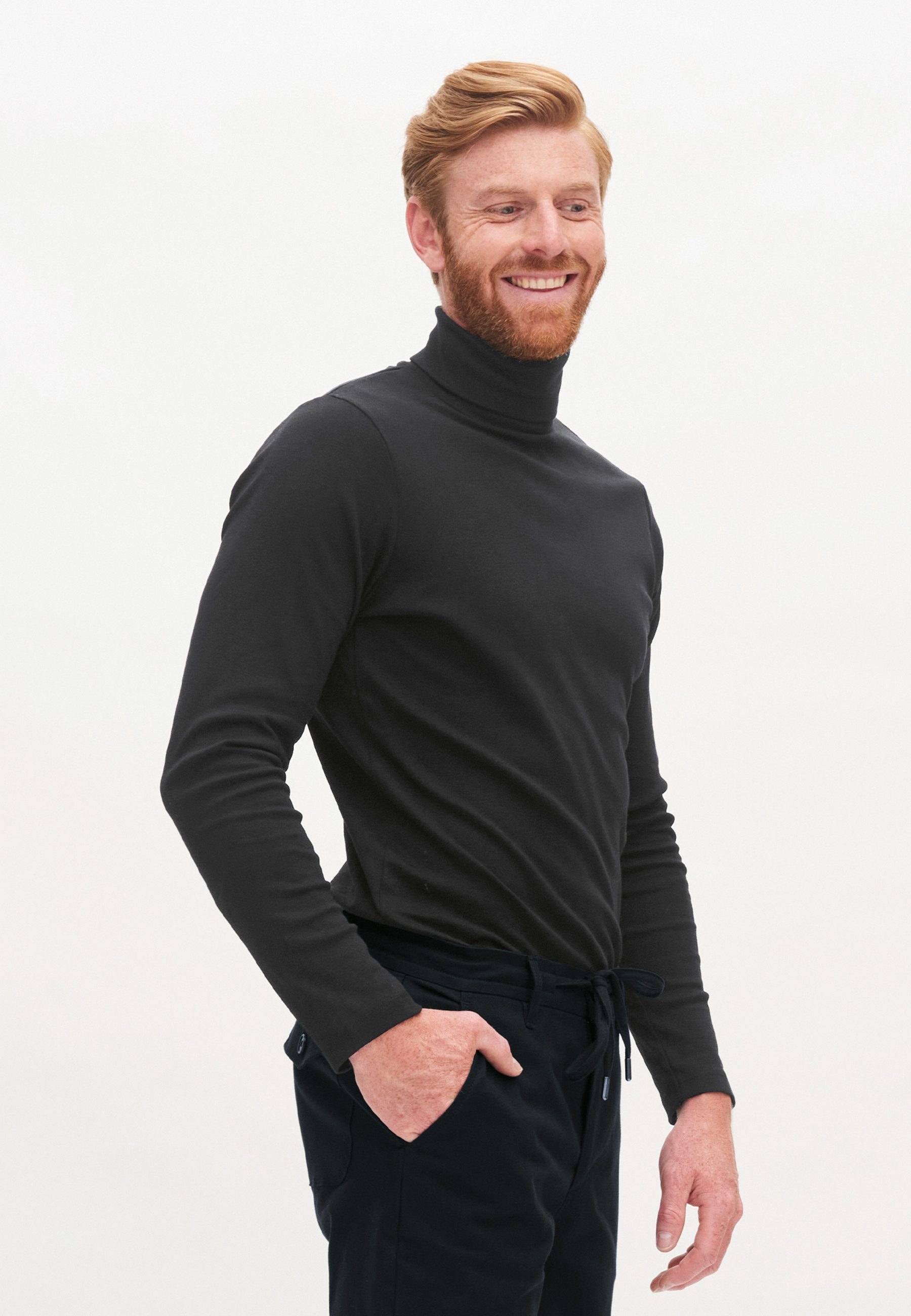 LIVING CRAFTS Rollkragenpullover HELGE GOTS zertifiziert