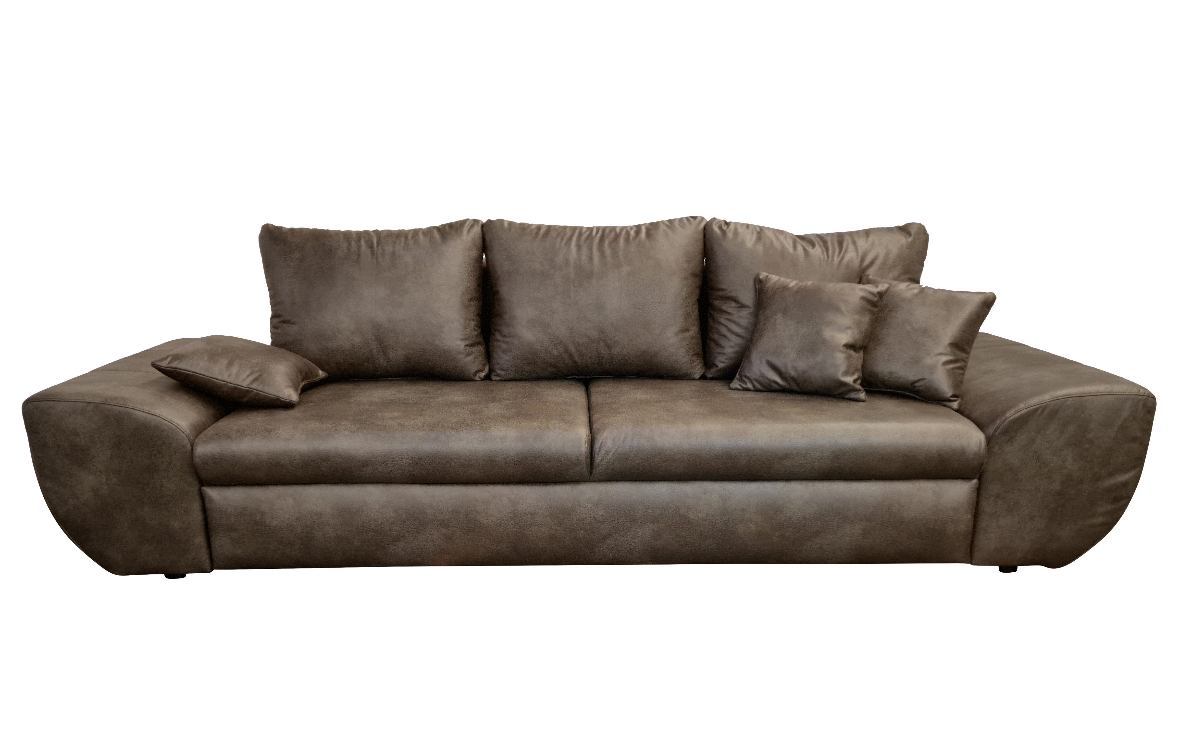 luma-home Big-Sofa 18008, mit Bettfunktion und Stauraum 275 cm breit, Welle günstig online kaufen