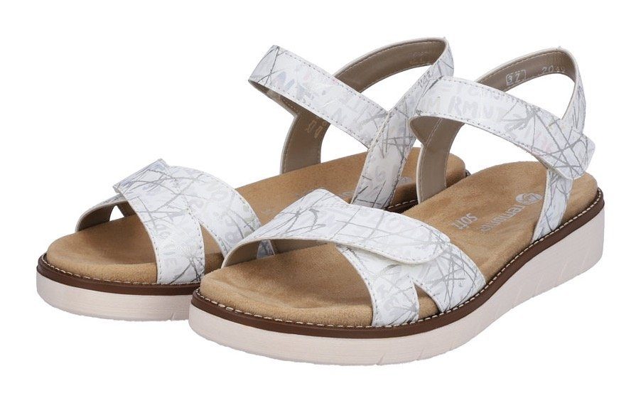 Sandale mit Klettverschlüssen weiß-kombiniert Remonte