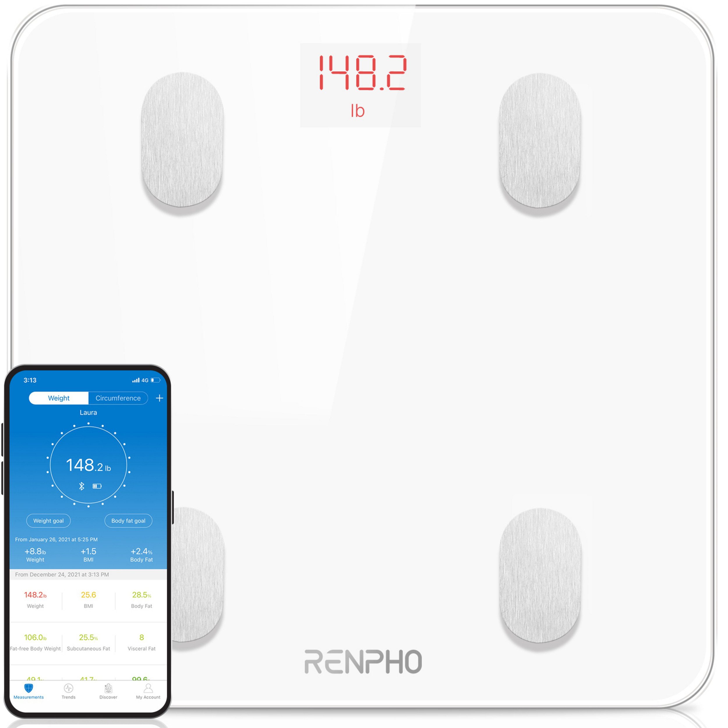 RENPHO Personenwaage Renpho Body Scale Elis 1S Weiß