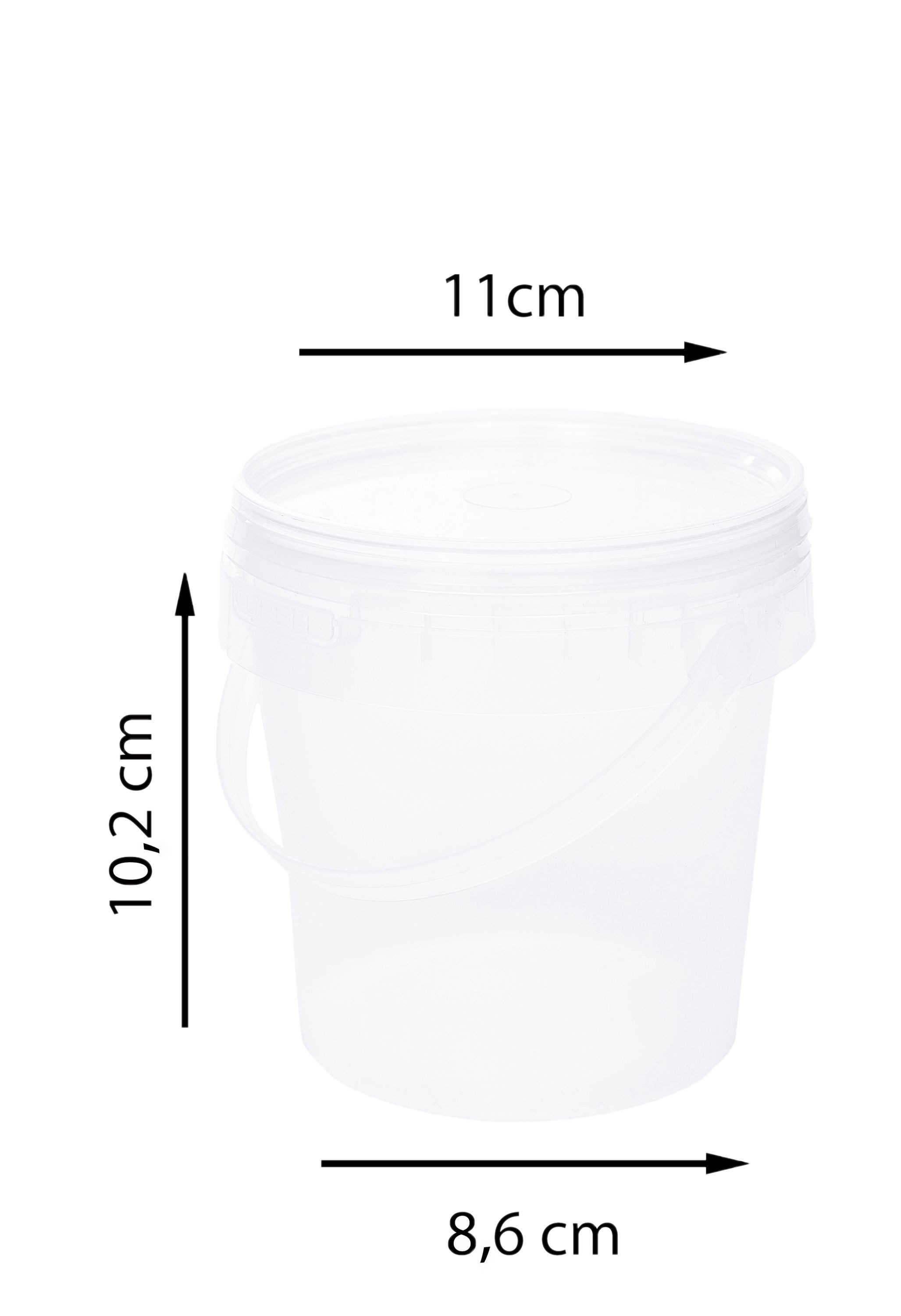 BENBOW Aufbewahrungssystem Eimer mit Deckel 30 20 10 5 3 1 0,5 L Transparent Lebensmittelecht, Polypropylen - Lebensmittelecht, Geschmacksneutral, Auslaufsicher – Bild 5 von 5