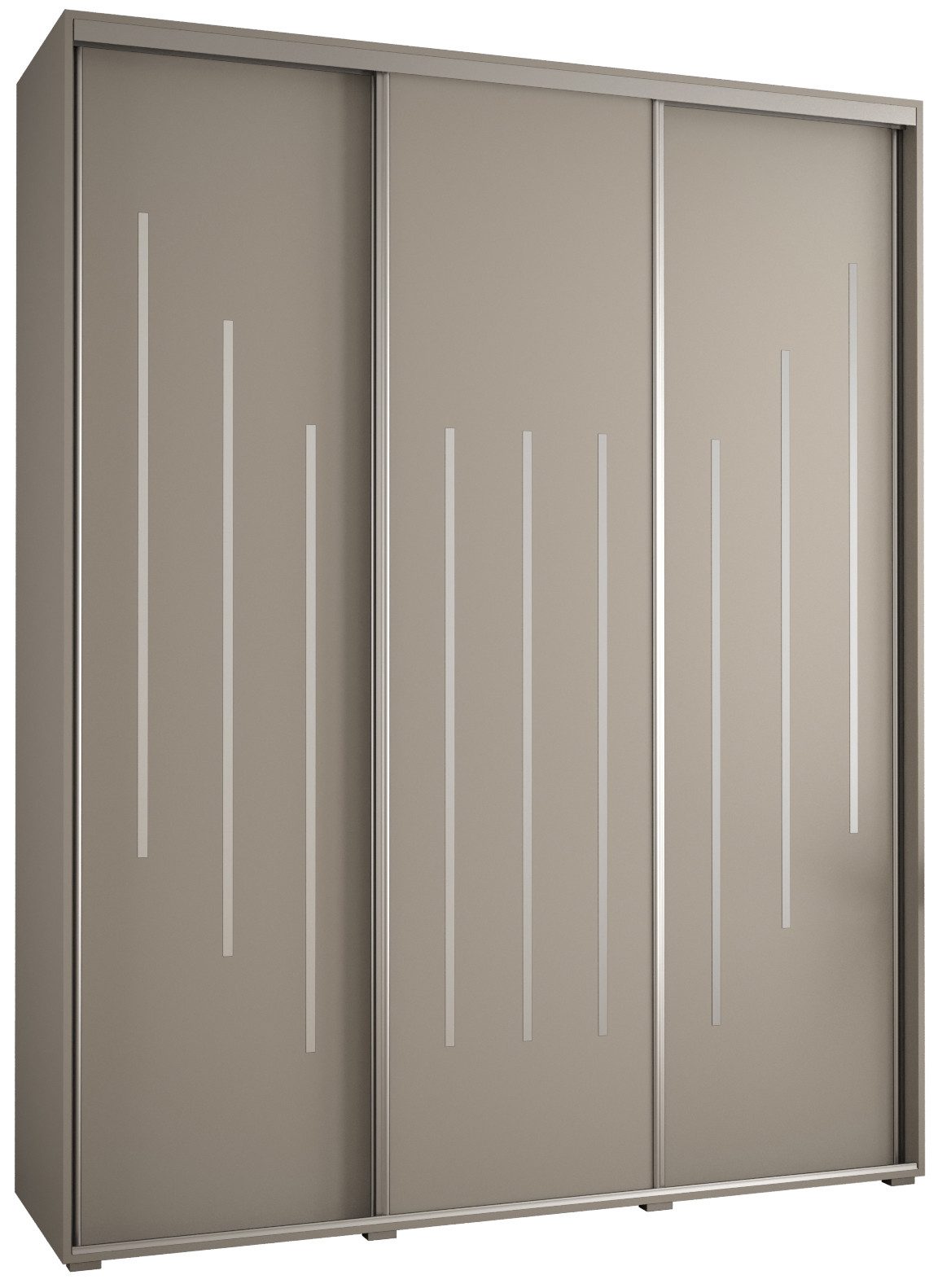 ABIKS MÖBEL Schwebetürenschrank Dakota 8 Schlafzimmerschrank mit Kleiderstange und Regalen