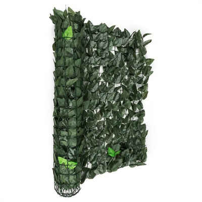 blumfeldt Balkonsichtschutz Fency Dark Leaf Sichtschutzzaun Windschutz 300x100 cm dunkelgrün Mix