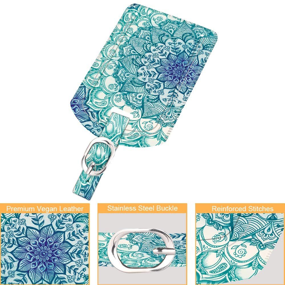 Fintie Gepäckanhänger Kofferanhänger aus Kunstleder, Gepäckanhänger ID Etik günstig online kaufen