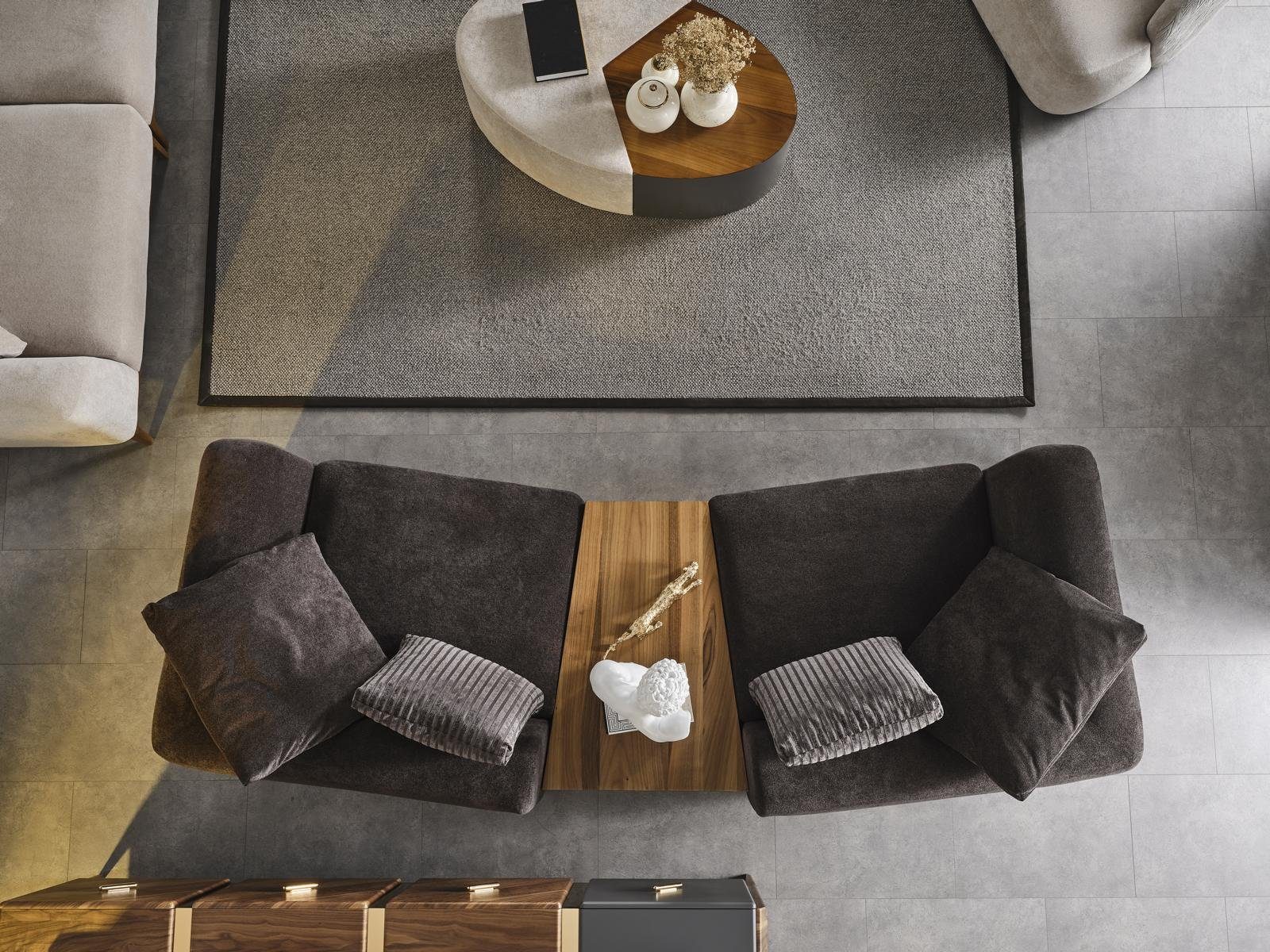 JVmoebel 3-Sitzer Sofa Möbel Textil Modern Sitzer 3 Sofas Polster Neu Wohnzimmer grau