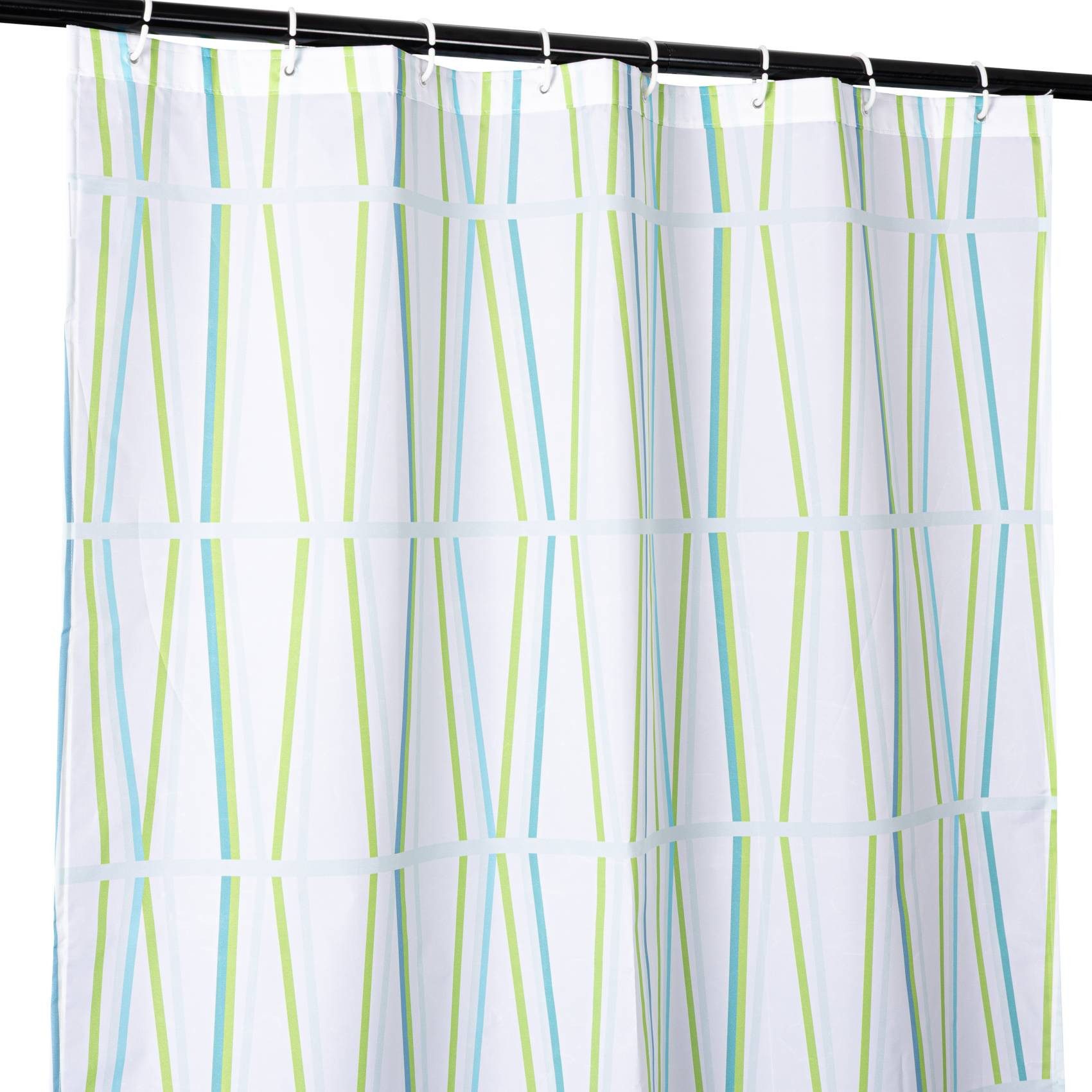 ANRO Duschvorhang FASTY Bambus Anti-Schimmel Polyester Badezimmervorhang Bad-Stoff Breite 120 cm (Packung, 1-tlg., Duschvorhang inkl. Aufhängeringe), robuster Vorhang für Stangenaufhängung 120x200cm Skandinavisch Grün