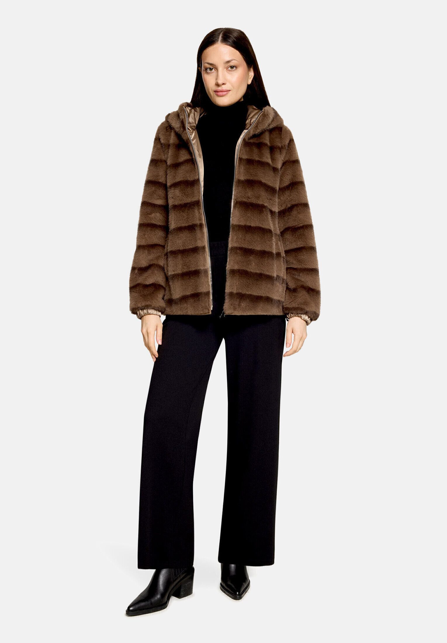 Betty Barclay Plüschjacke Damen mit Kapuze