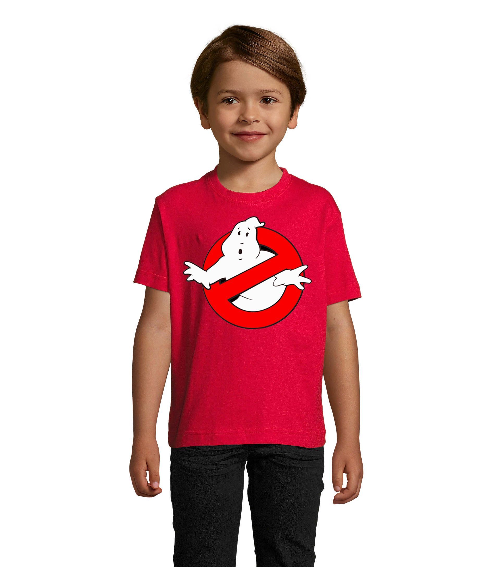 Blondie & Brownie T-Shirt Kinder Jungen & Mädchen Ghostbusters Ghost Geister Geisterjäger in vielen Farben Rot