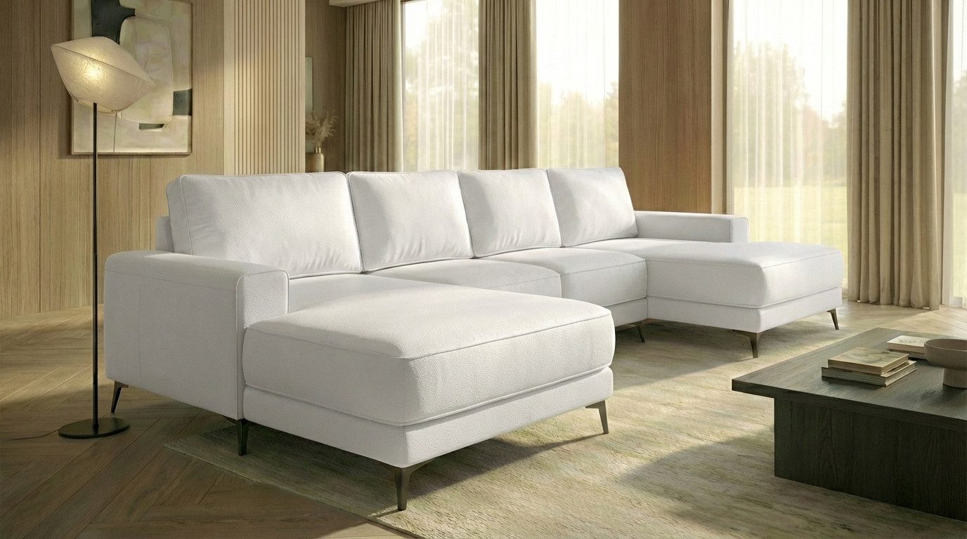 A&J MöbelLand GmbH Ecksofa VALTOR mit Schlaffunktion, Bonellfederkern und Bettkasten, TOP ANGEBOT!