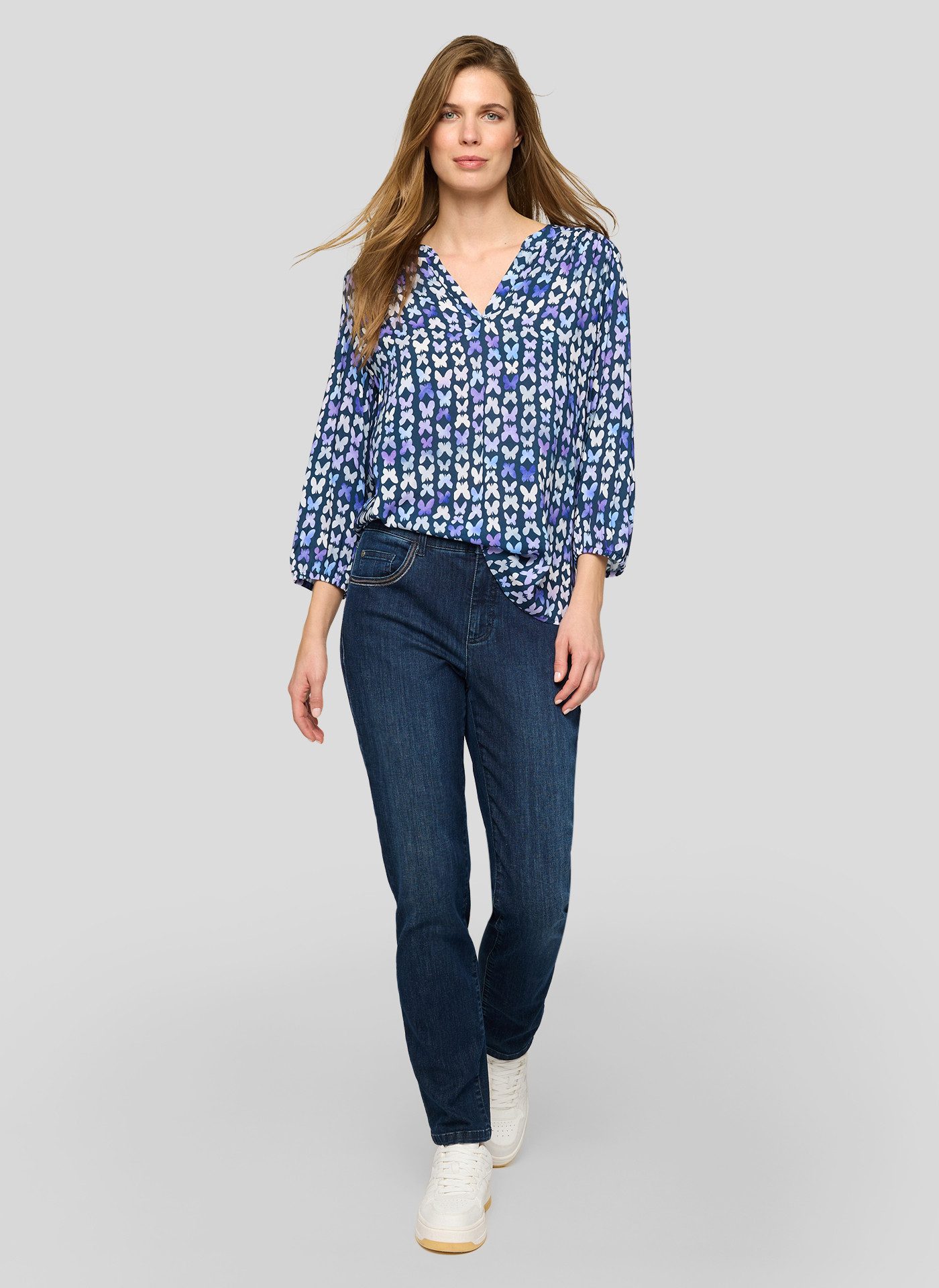 Rabe Klassische Bluse mit All-Over Print