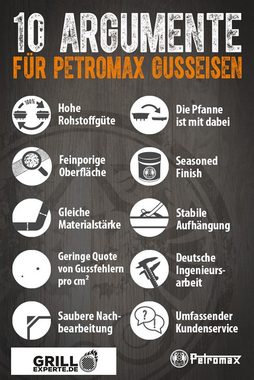 Petromax Schmorpfanne Petromax Grill-/Feuerpfanne fp40h-t 2 Henkel D: 40cm 4,7l Gusspfanne, Gusseisen