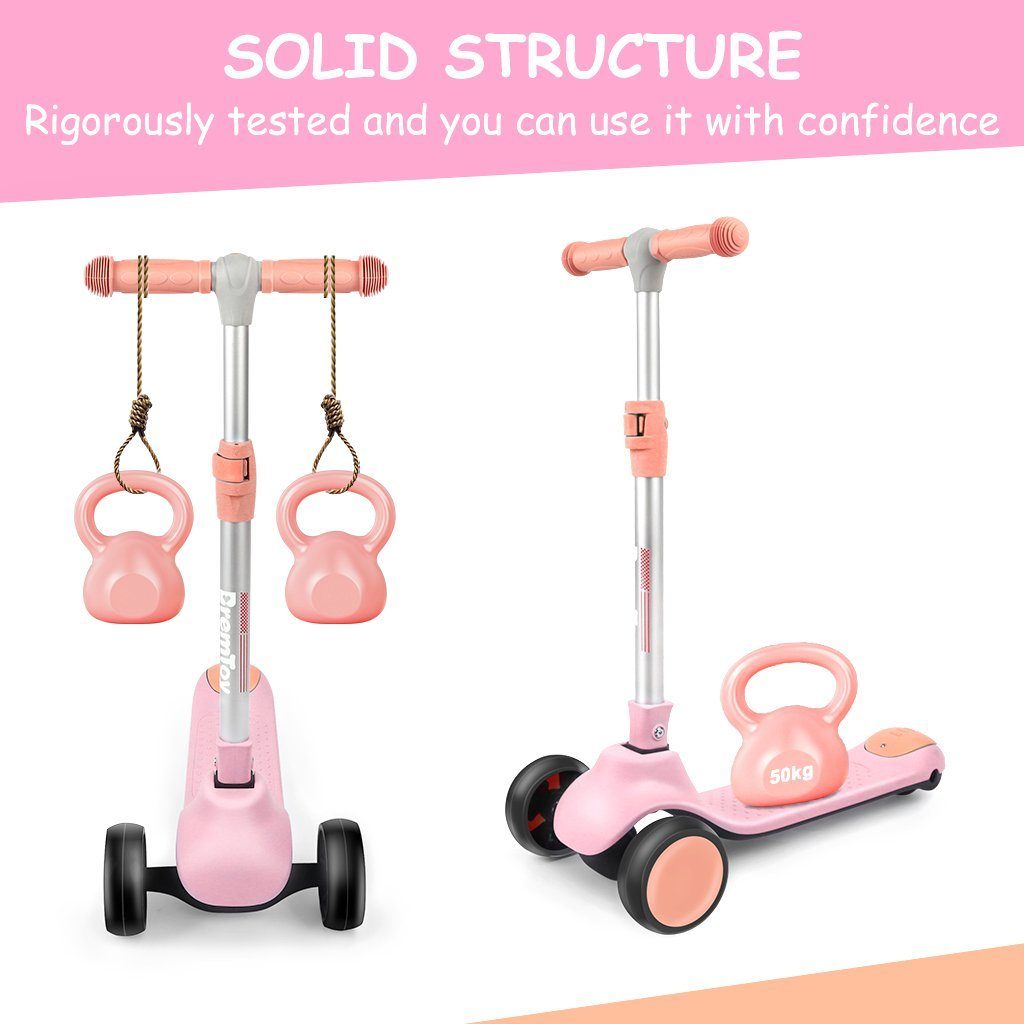 BremToy Scooter Kinderroller Tretroller Faltbarer Kickscooter 2-14 Jahren – Bild 5 von 5