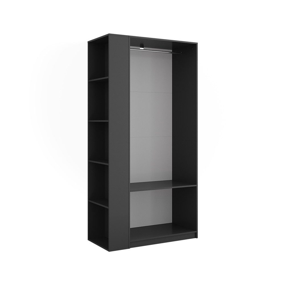 Vicco Kleiderschrank Elmo, Anthrazit, 80 x 200 cm 2er Set (2-St)