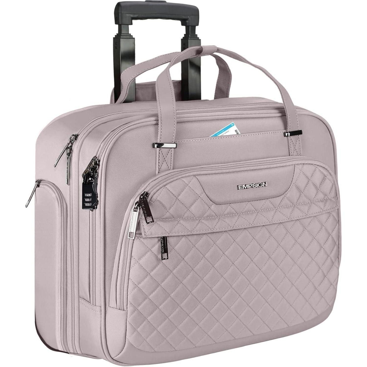 Business-Trolley Trolley Rolling Laptoptasche für Frauen, 15.6