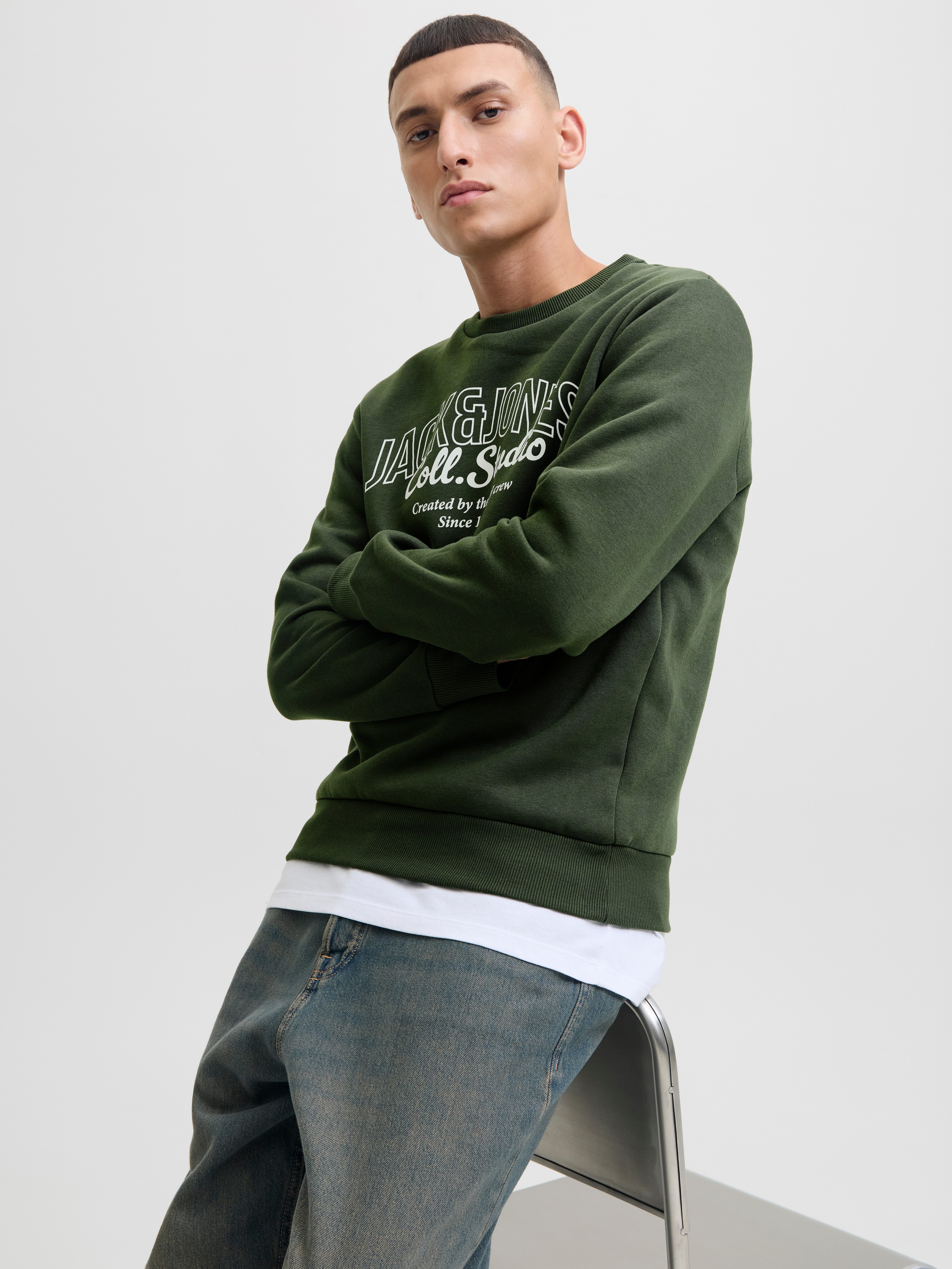Jack & Jones Sweatshirt JJMAKOTO SWEAT CREW NECK günstig online kaufen