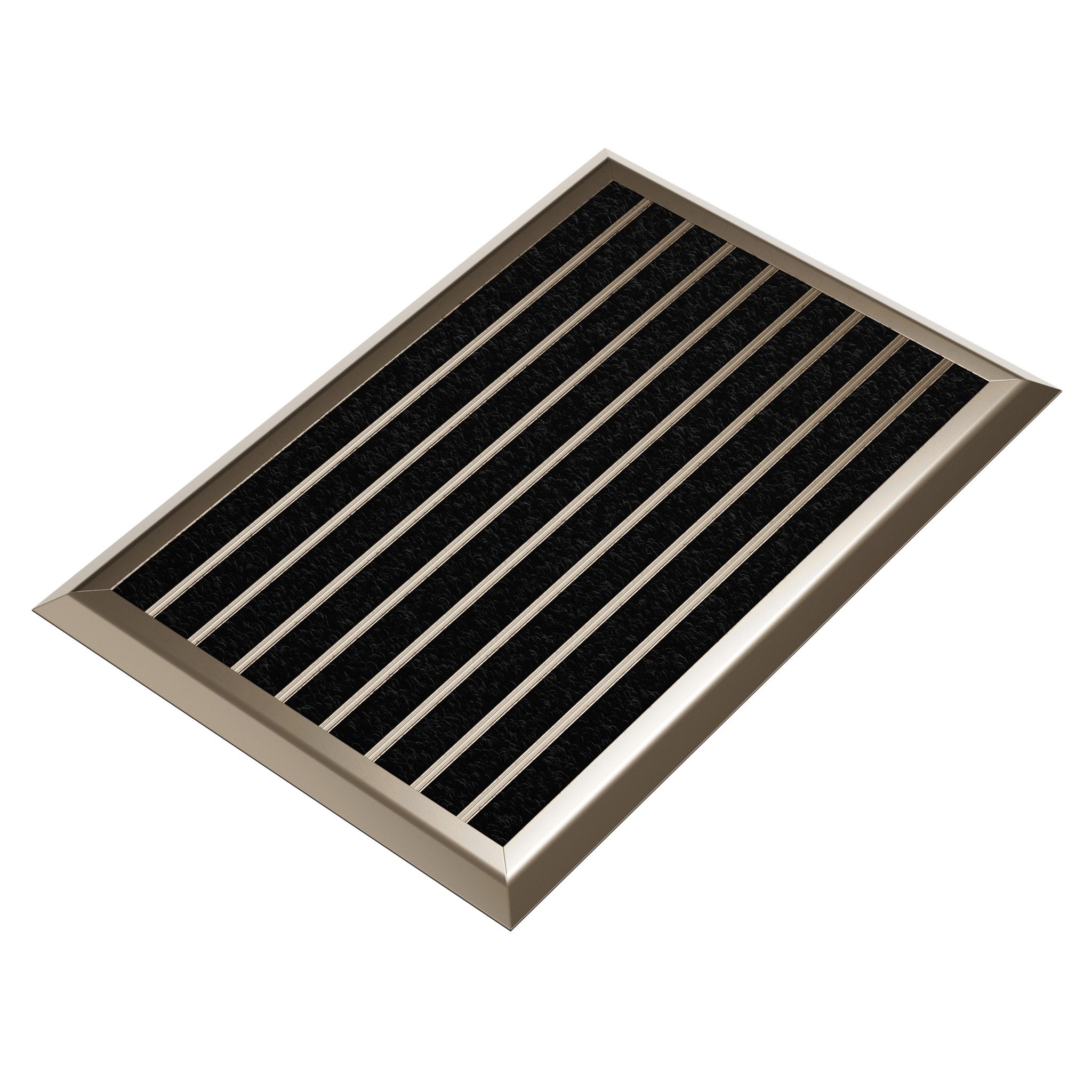 WEST & EAST Fußmatte Aluminum Fußabtreter außen, Schmutzfangmatte Außenbereich, Rechteckig, Höhe: 10 mm, Fußabtreter Golden 40x60 cm, Wetterfeste Eingangsmatte