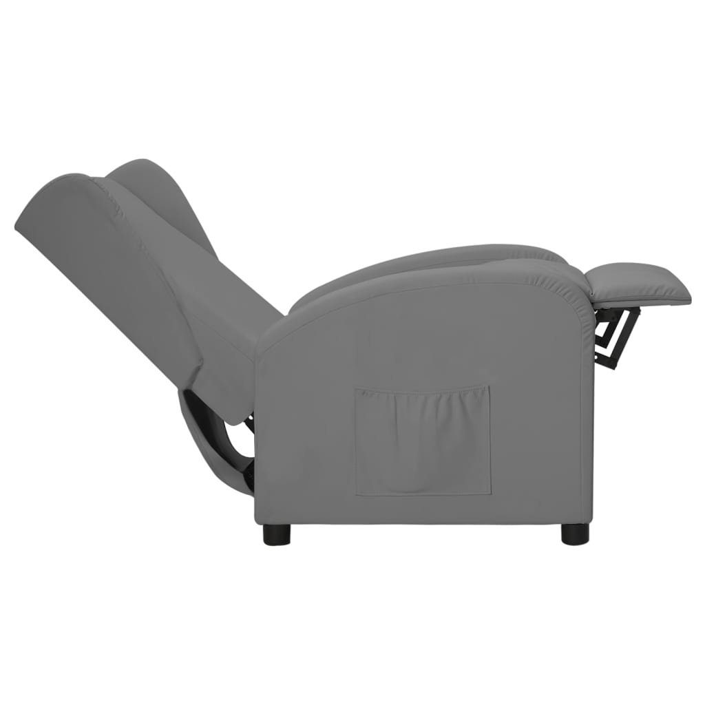Grau Sessel vidaXL (1-St) mit Ohrensessel Kunstleder Aufstehhilfe
