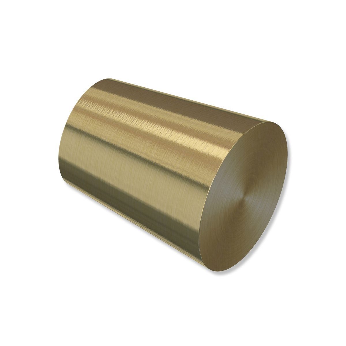 INTERDECO Gardinenstangen-Endstück Sitra (Konus), für 20 mm Ø, (Packung, Messing-Optik), 2 Stück