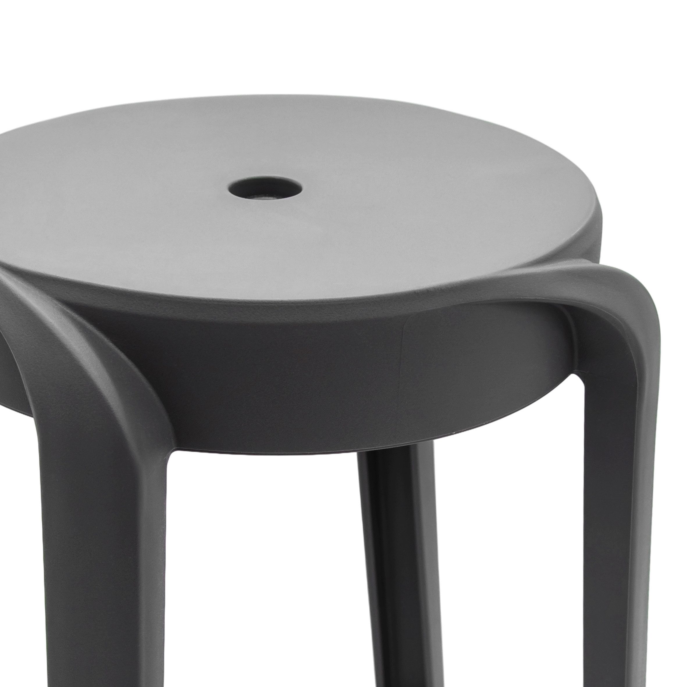 Spetebo Hocker Kunststoff Sitzhocker 46 x 30 cm (stapelbar, 1 St., bis 120 kg), Mehrzweck Hocker im modernen Design