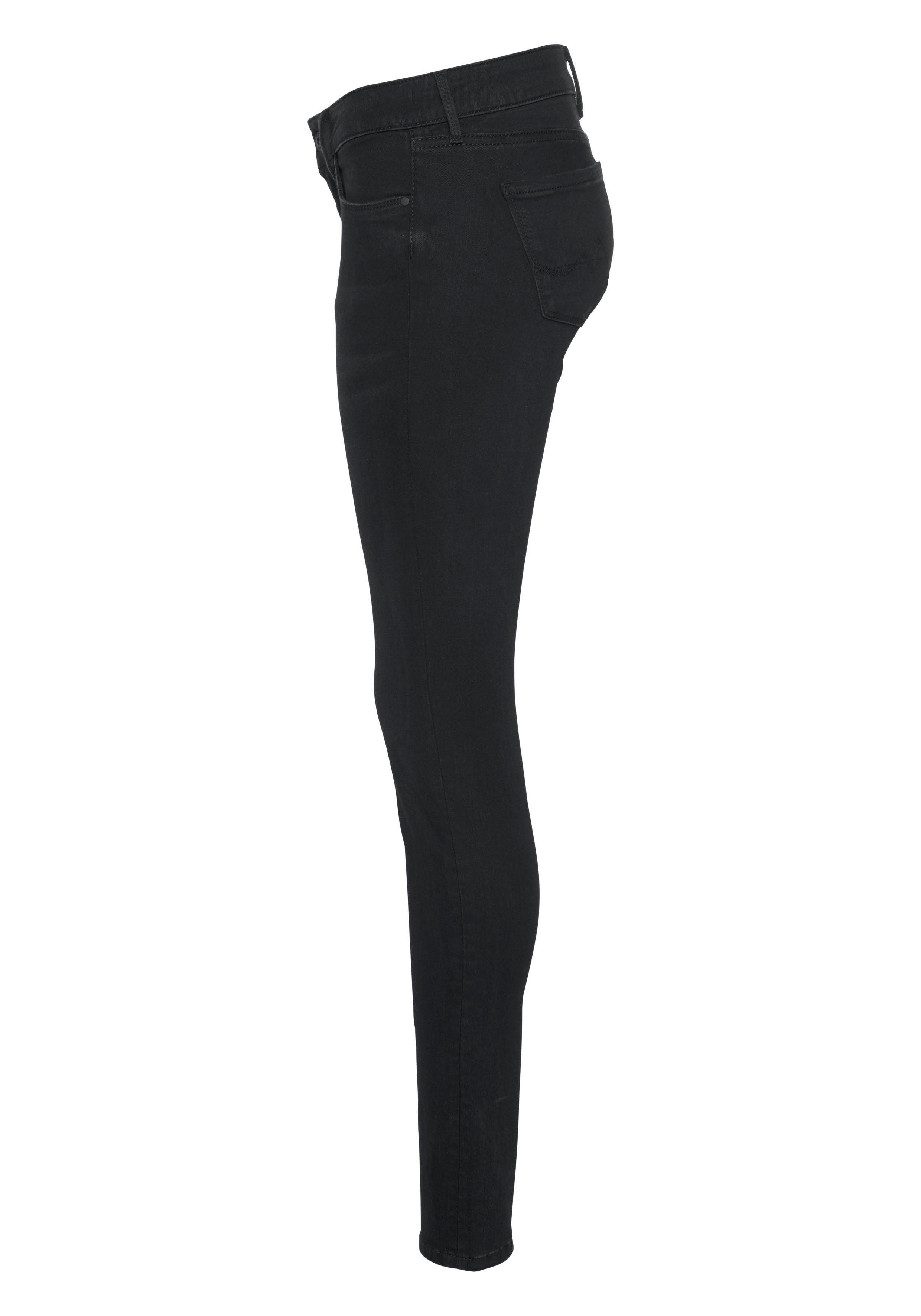 Pepe Jeans black Skinny-fit-Jeans Bund im 1-Knopf Stretch-Anteil S98 und mit SOHO 5-Pocket-Stil washed