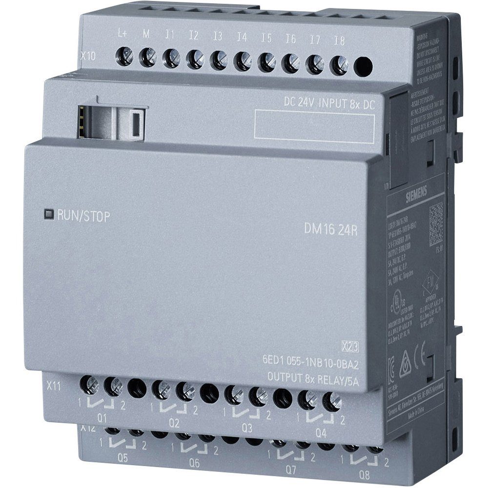 SIEMENS Siemens LOGO! DM16 24R 0BA2 SPS-Erweiterungsmodul 24 V/DC Hutschienen-Netzteil