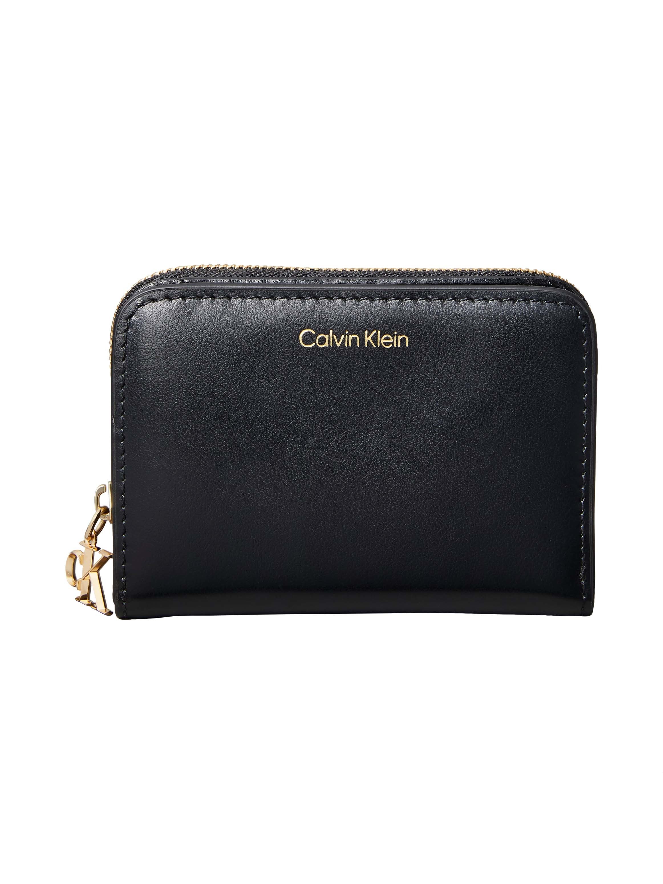 Calvin Klein Geldbörse CK PULLER MEDIUM FLAP ZIP AROUND, Damen Geldbörse, Portemonnaie mit CK-Schmuck-Logo