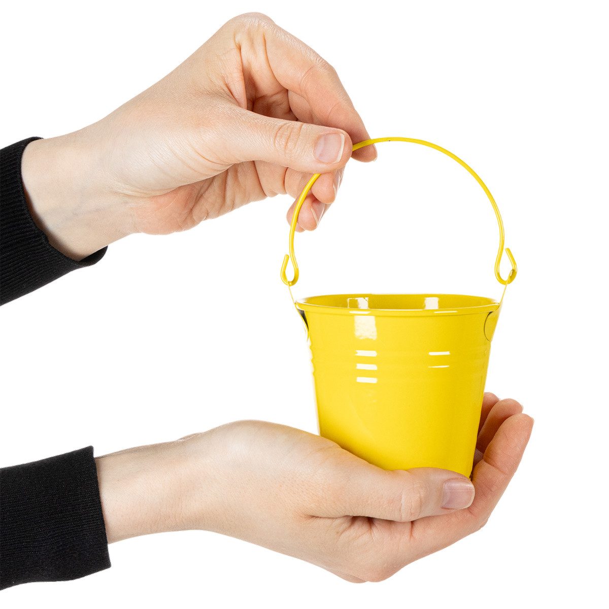 Viana Übertopf Bunte Mini-Eimer als Übertöpfe oder Deko, Metall, 12er Set, 12 Stück