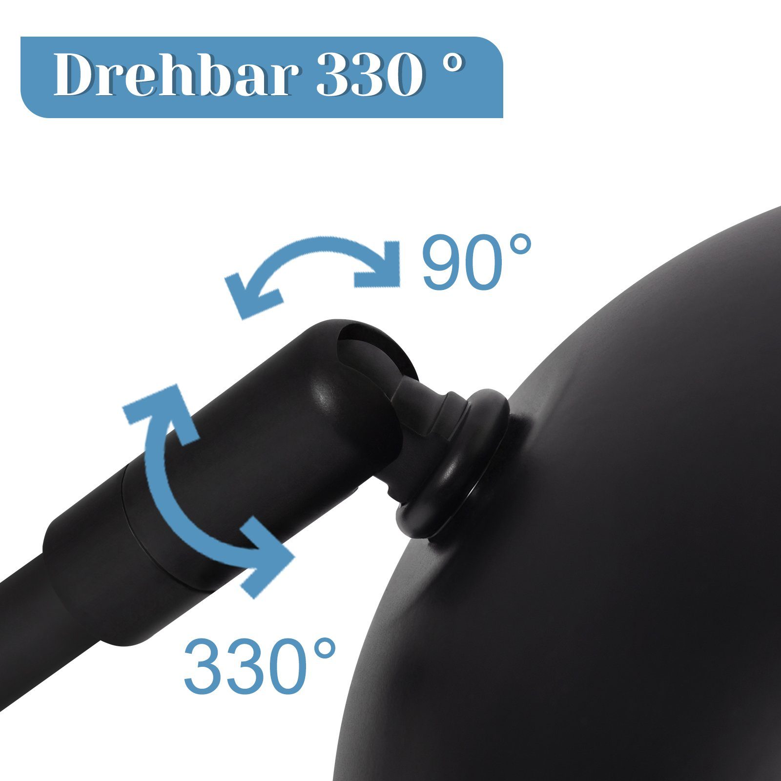 Nettlife Wandleuchte Innen Holz Schwarz/Weiß Schalter Retro Wandlampe Holzschirm, Schwenkbar 330°, ohne Leuchtmittel, für Flur Kinderzimmer Wohnzimmer Schlafzimmer Treppe