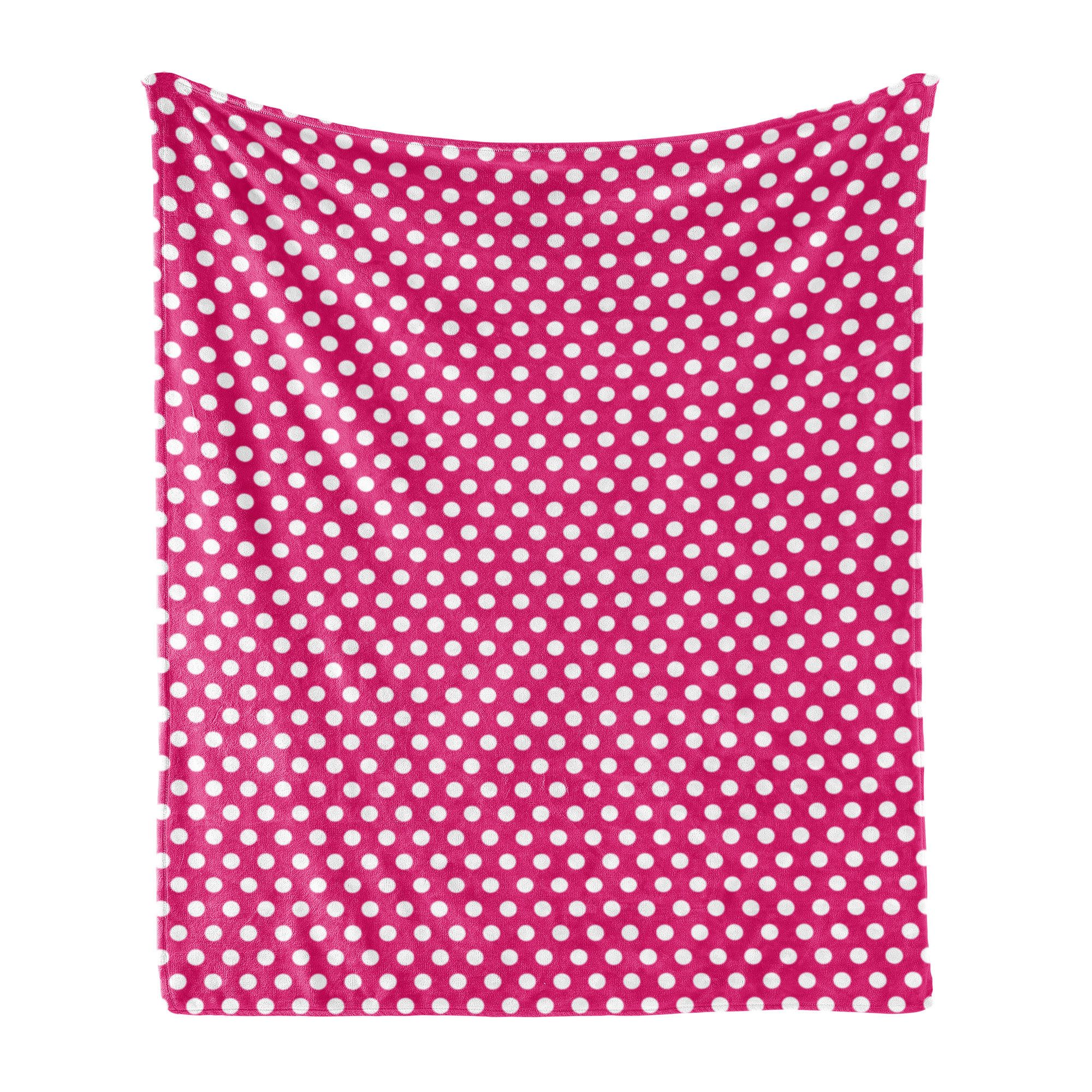 Wohndecke Gemütlicher Plüsch für den Innen- und Außenbereich, Abakuhaus, Rosa Tupfen Vivid Girly Themed