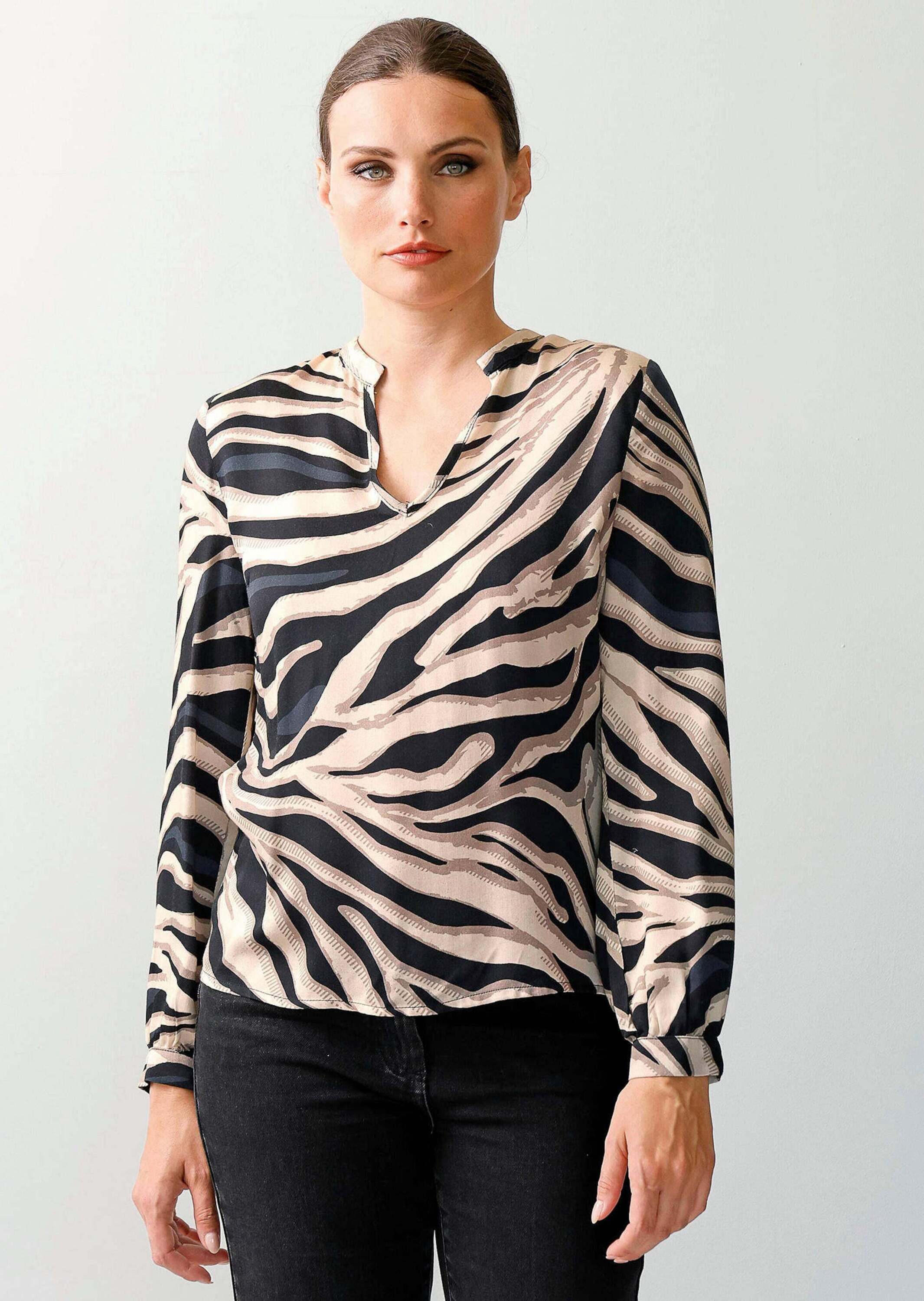 Schlupfbluse Bluse in Animaldessin
