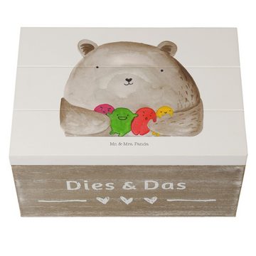 Mr. & Mrs. Panda Dekokiste 22 x 15 cm Bär Gefühl - Weiß - Geschenk, Teddybär, Verrückt, Schatull (1 St), Vielseitig nutzbar