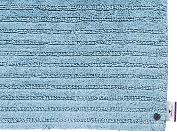 Badematte Cotton Stripes TOM TAILOR HOME, Höhe 20 mm, rutschhemmend beschichtet, fußbodenheizungsgeeignet, strapazierfähig, Baumwolle, quadratisch, Uni Farben, gestreift, reine Baumwolle, Hoch-Tief Effekt