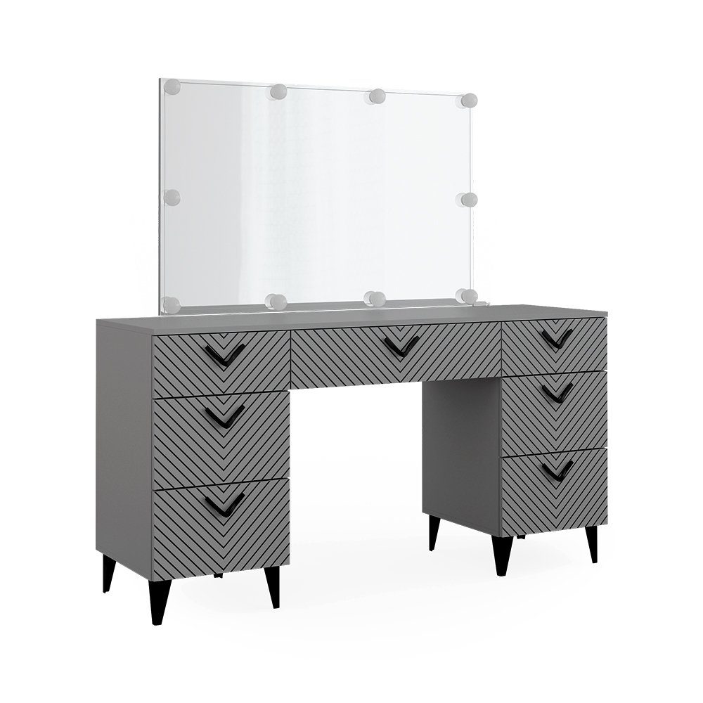 Vicco Schminktisch Anett, Grau, 150 cm günstig online kaufen