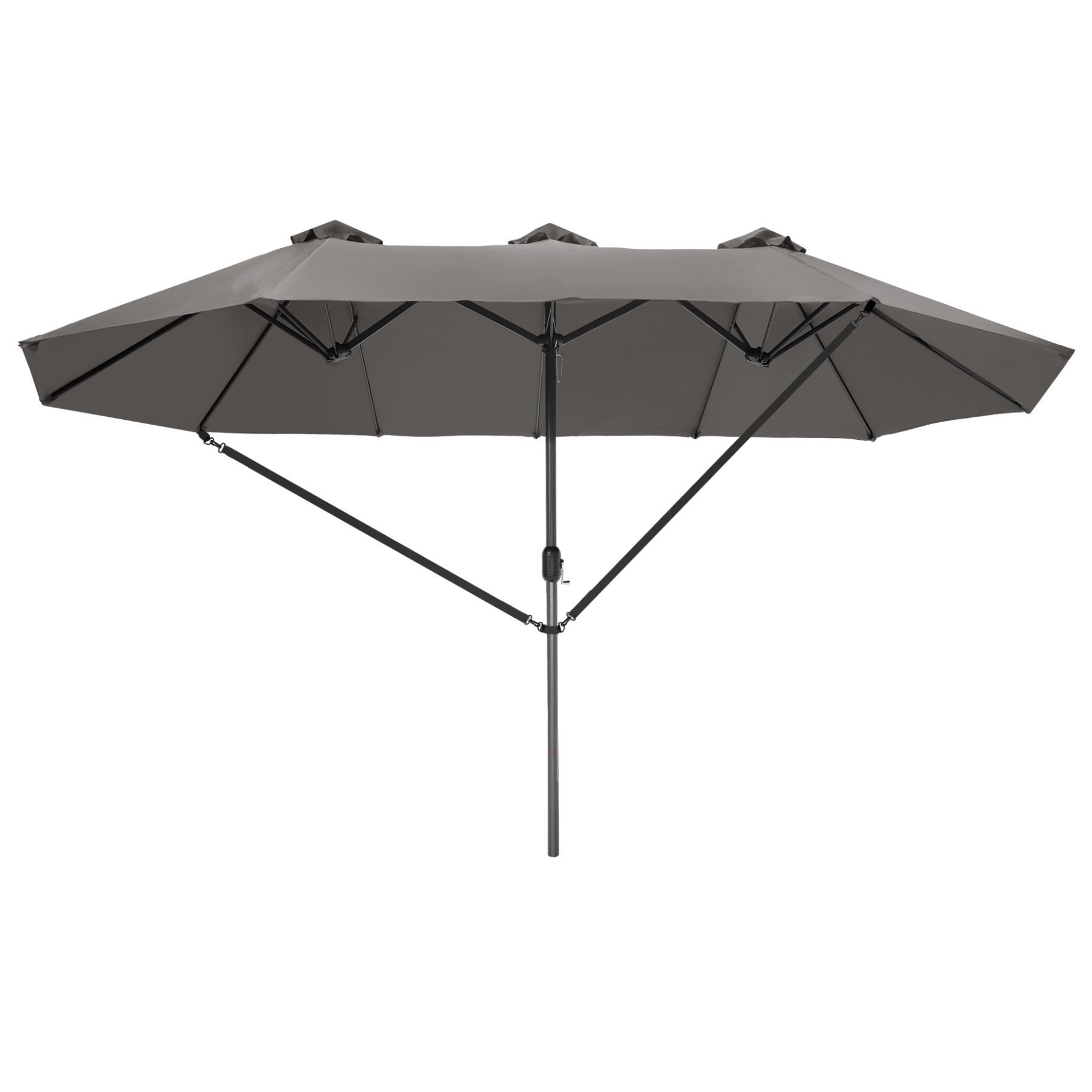 tectake Sonnenschirm Silia, geeignetes Set für Terrasse oder Garten, Parasol inkl. Windsicherung und Schutzhülle, Aluminiumgestell