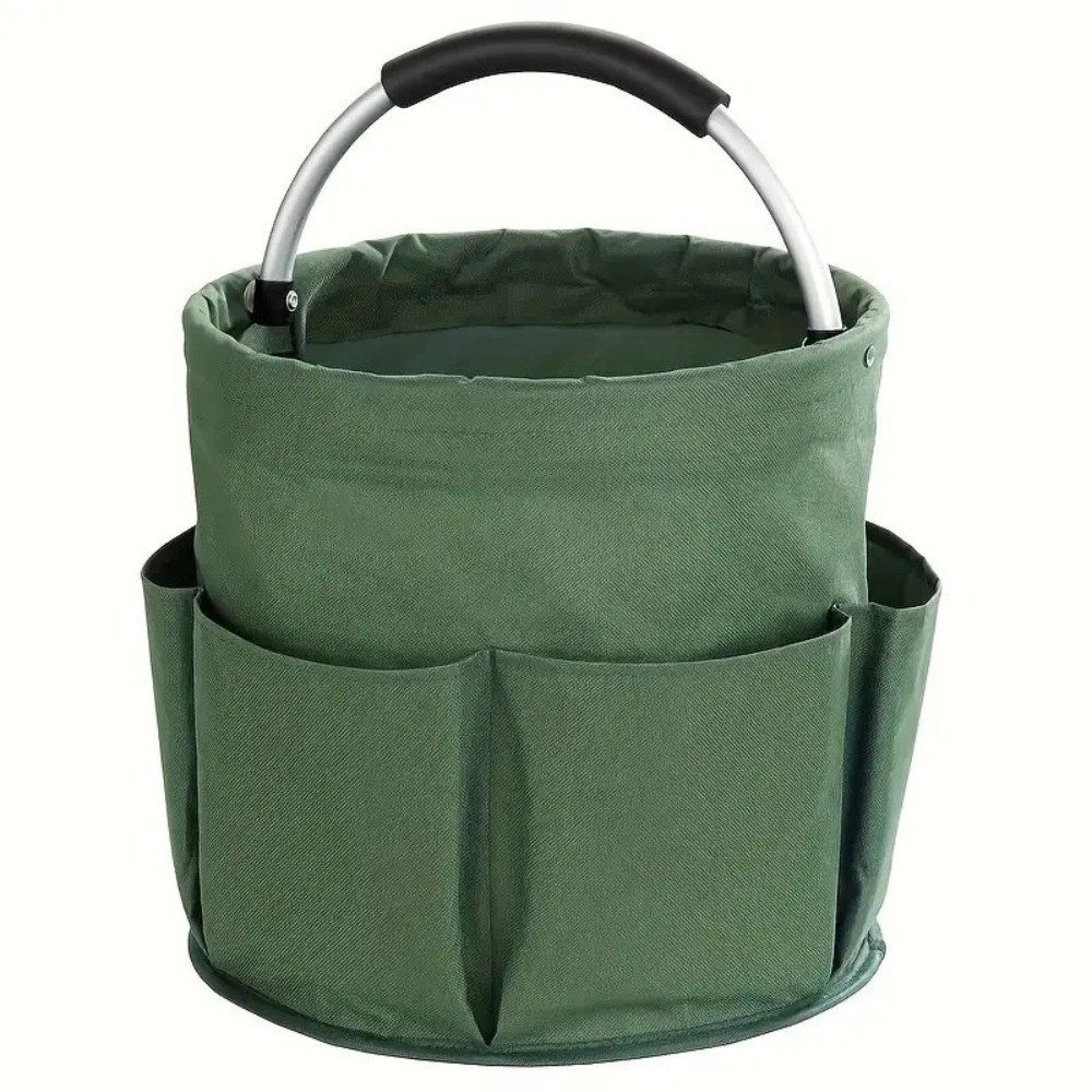 Blusmart Aufbewahrungskorb Tragbarer Gartentasche mit 6 Fächern (mit Griff, Werkzeugtasche, 17L große Aufbewahrungstasche), Für Autowäsche und Angeln, Gärten, Camping, Falteimer