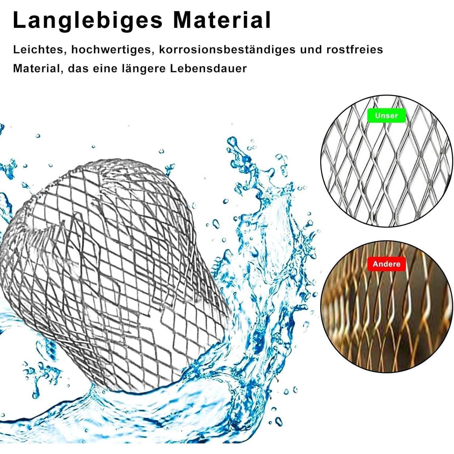 LuxusKollektion Dachrinne Fallrohrschutz 4er Set Metall Rinnensieb Regenrohrschutz