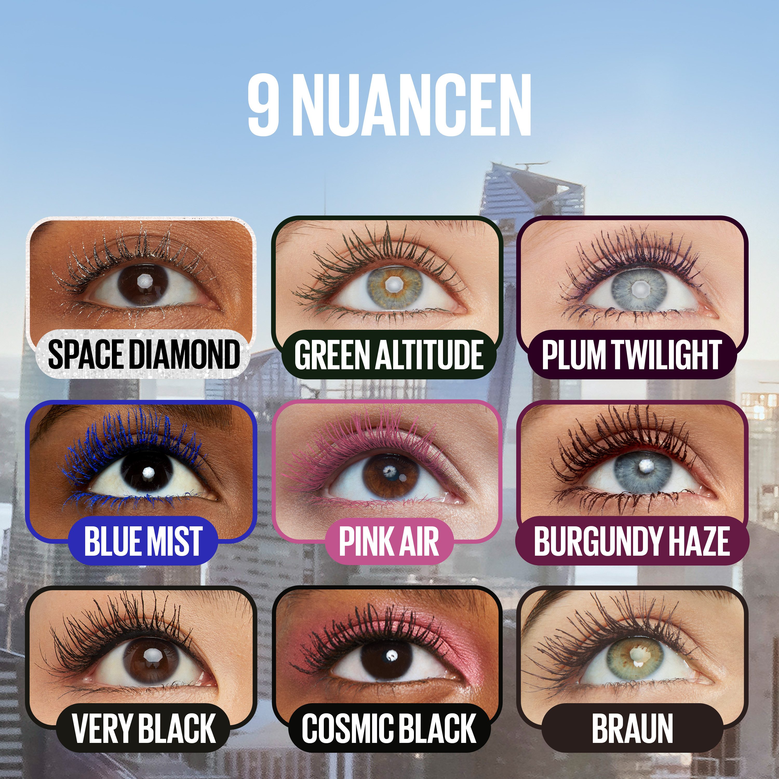 MAYBELLINE NEW YORK Mascara Lash Sensational Sky High DP, mit kosmisch schwarzem Effekt – Bild 5 von 5