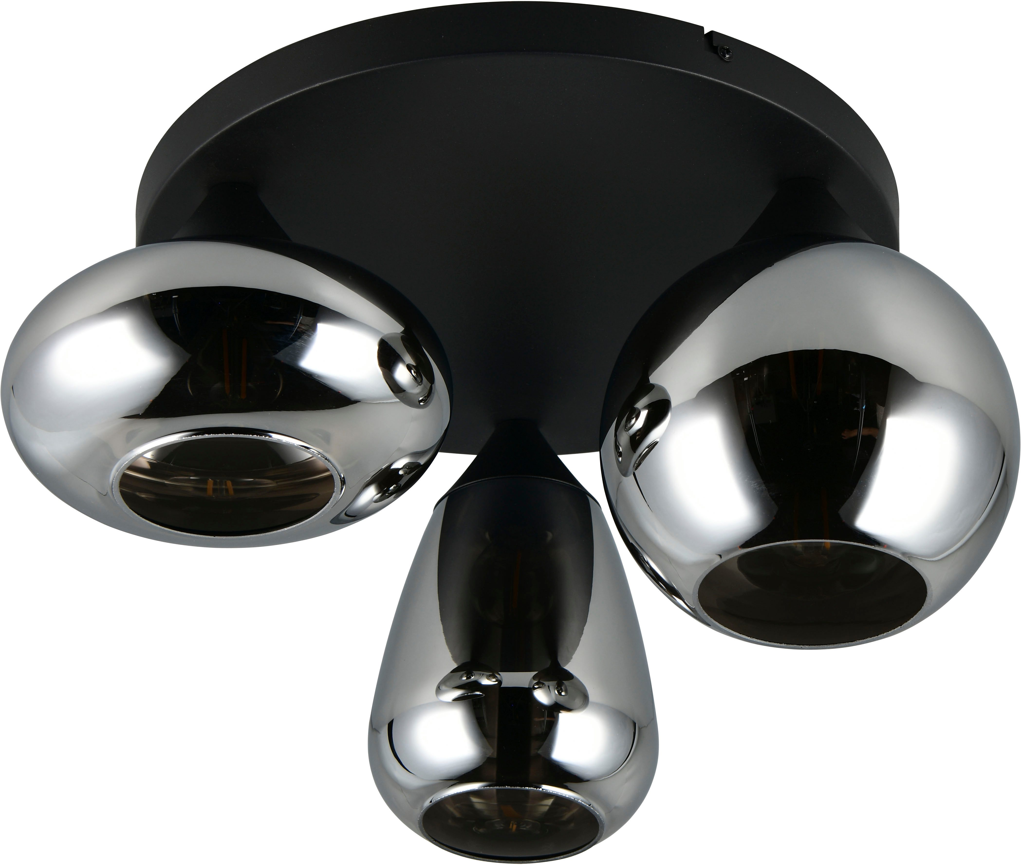 TRIO Leuchten Deckenleuchte Lumina, Deckenlampe 3-flammig mit Glasschirm, e günstig online kaufen