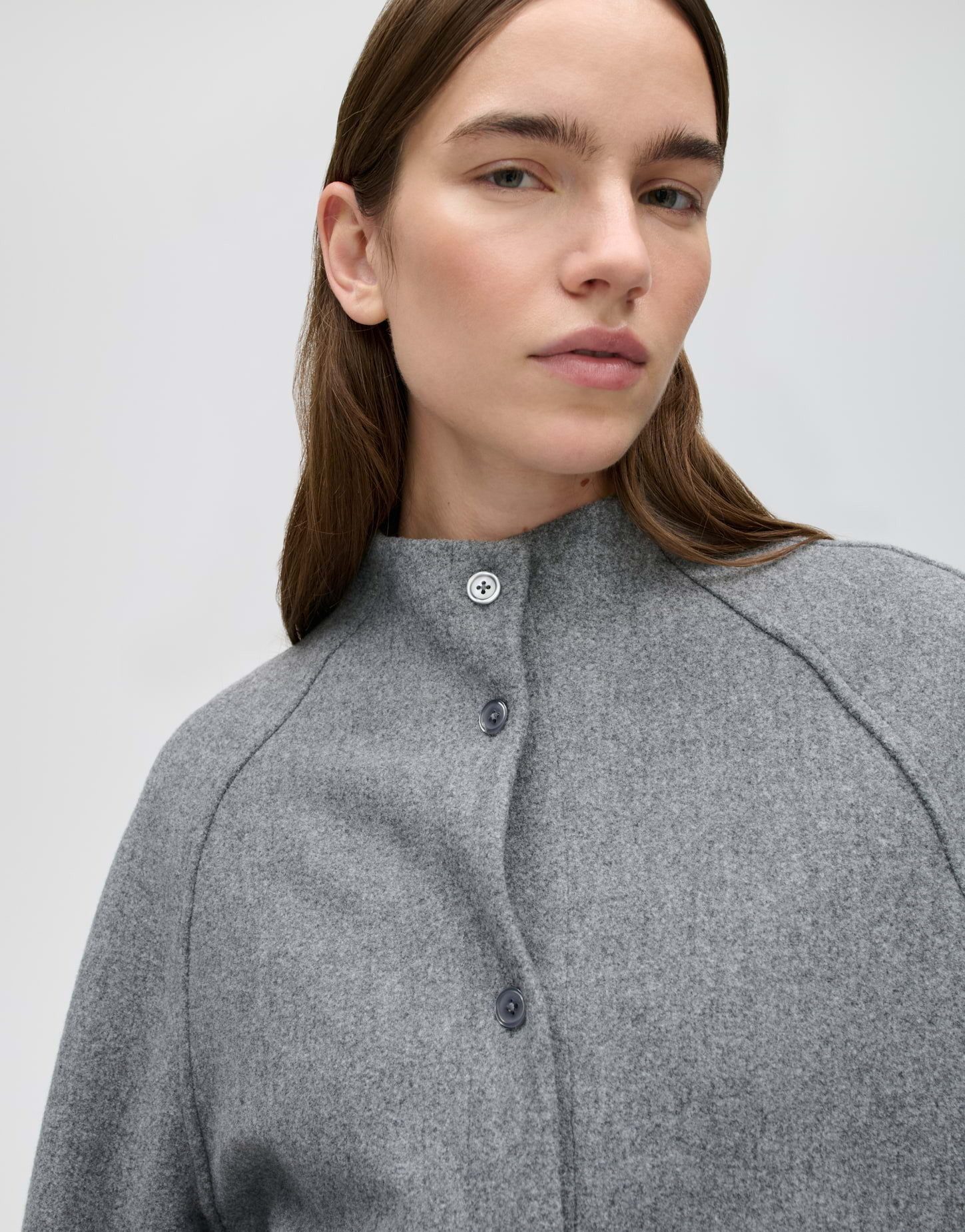OPUS Jackenblazer Jacozy club aus Sweatware mit Mélange-Effekt Lockere College-Silhouette mit Raglanärmeln und weicher Mélange-Optik – Bild 4 von 5