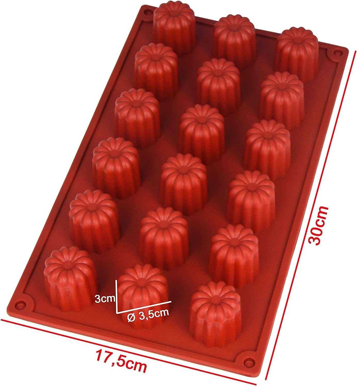 wisefood Silikonform 1-tlg., Silikonform Gugelhupf - braun 30x17x3.6cm - 1 Form, (1-tlg)