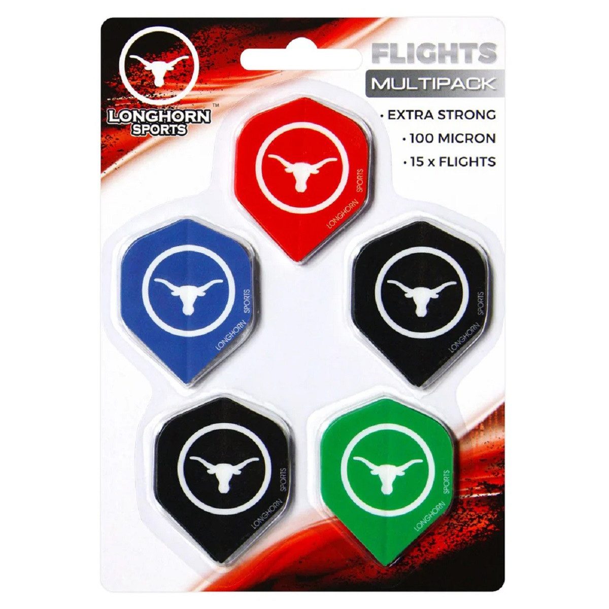 Dart-Flights Longhorn Flights Multipack – 5 Sets Dartflights für Anfänger & Profis