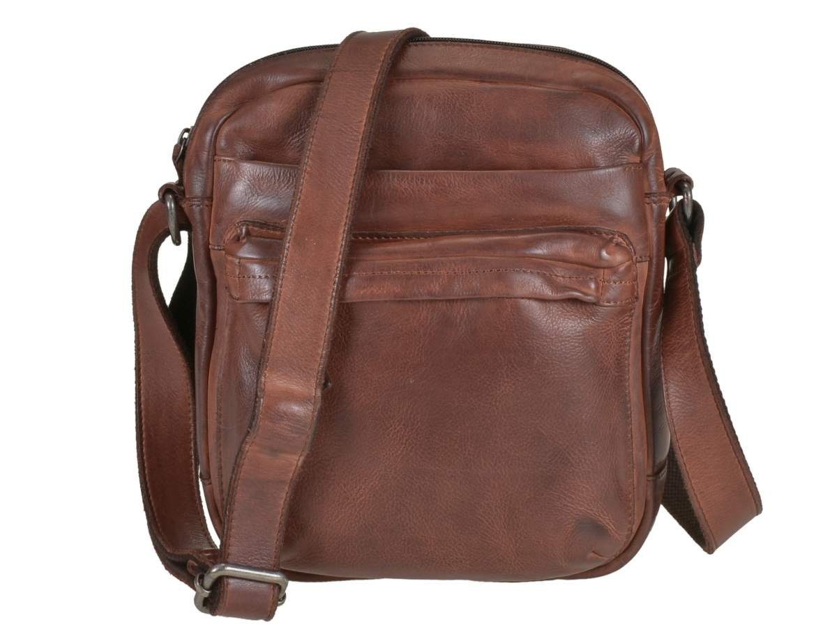 Greenburry Umhängetasche Vintage Washed, Schultertasche 24x26cm, Messengerbag, Herrentasche