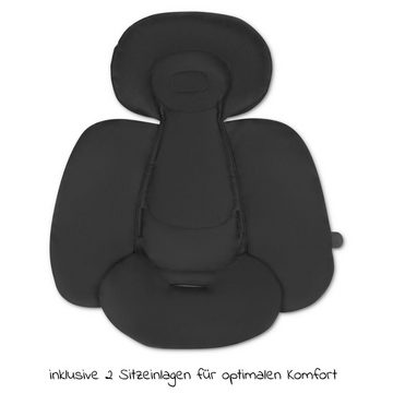 ABC Design Geschwisterwagen Zoom - Ink, Geschwisterkinderwagen Zwillingskinderwagen - Babywanne & 2 Sportsitze