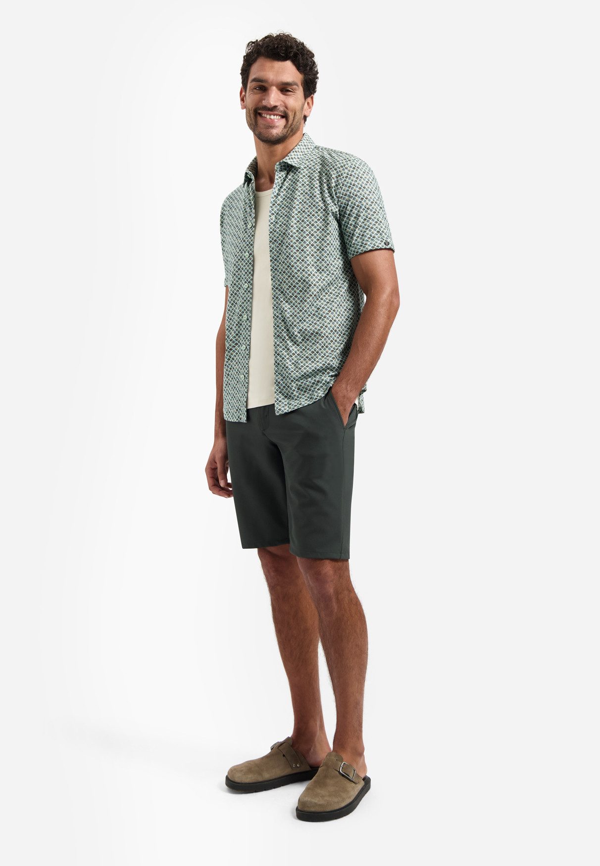NO EXCESS Kurzarmhemd Shirt Short Sleeve Jersey Allover P