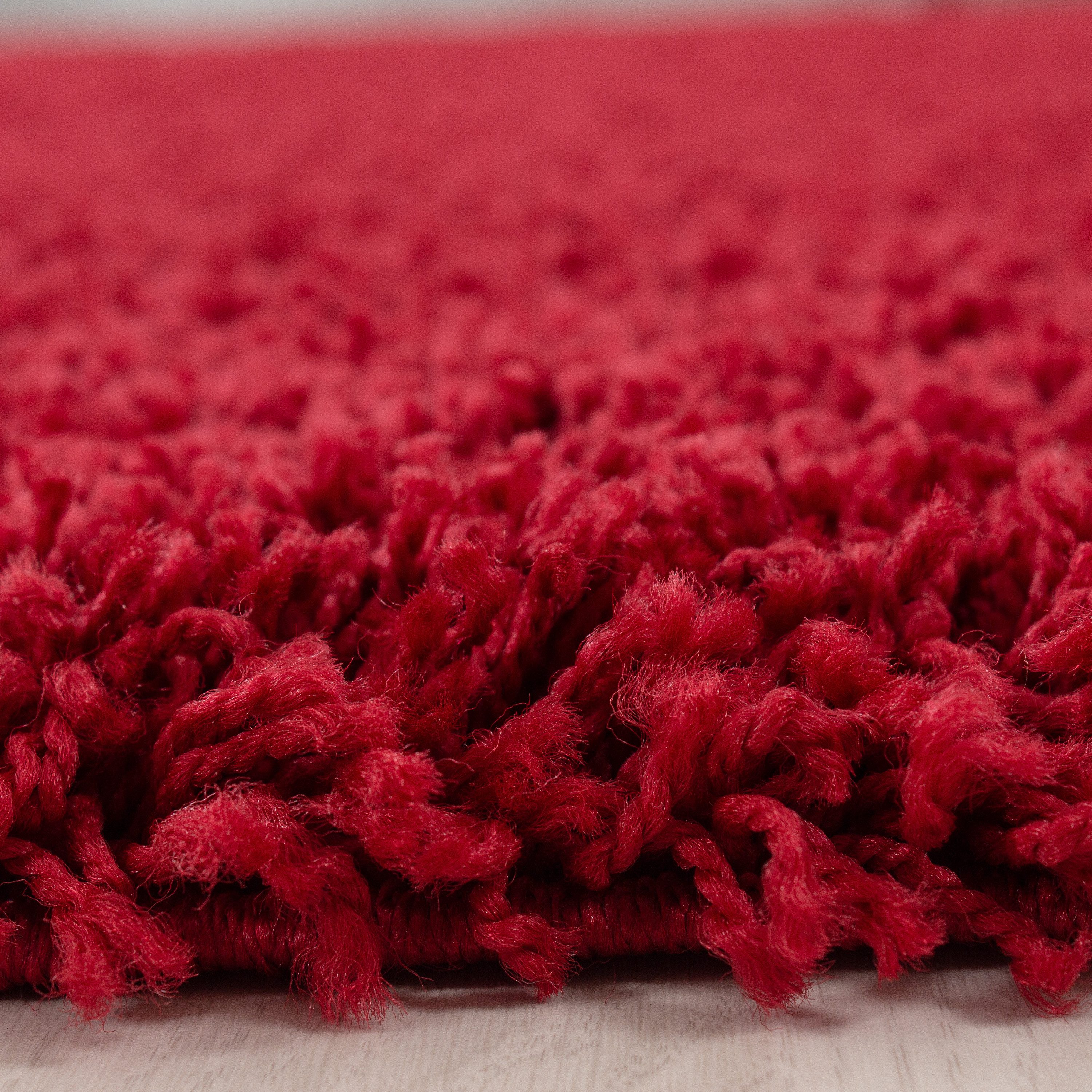 KADIMA DESIGN Teppich Shaggy Hochflorteppich Wohnzimmer Läufer Rund Waschbar RHEIN, Rund, Höhe: 32 mm, Handwäsche, Rücken aus Jute, Gekettelt, 48500 Points/m2,  – Bild 5 von 5