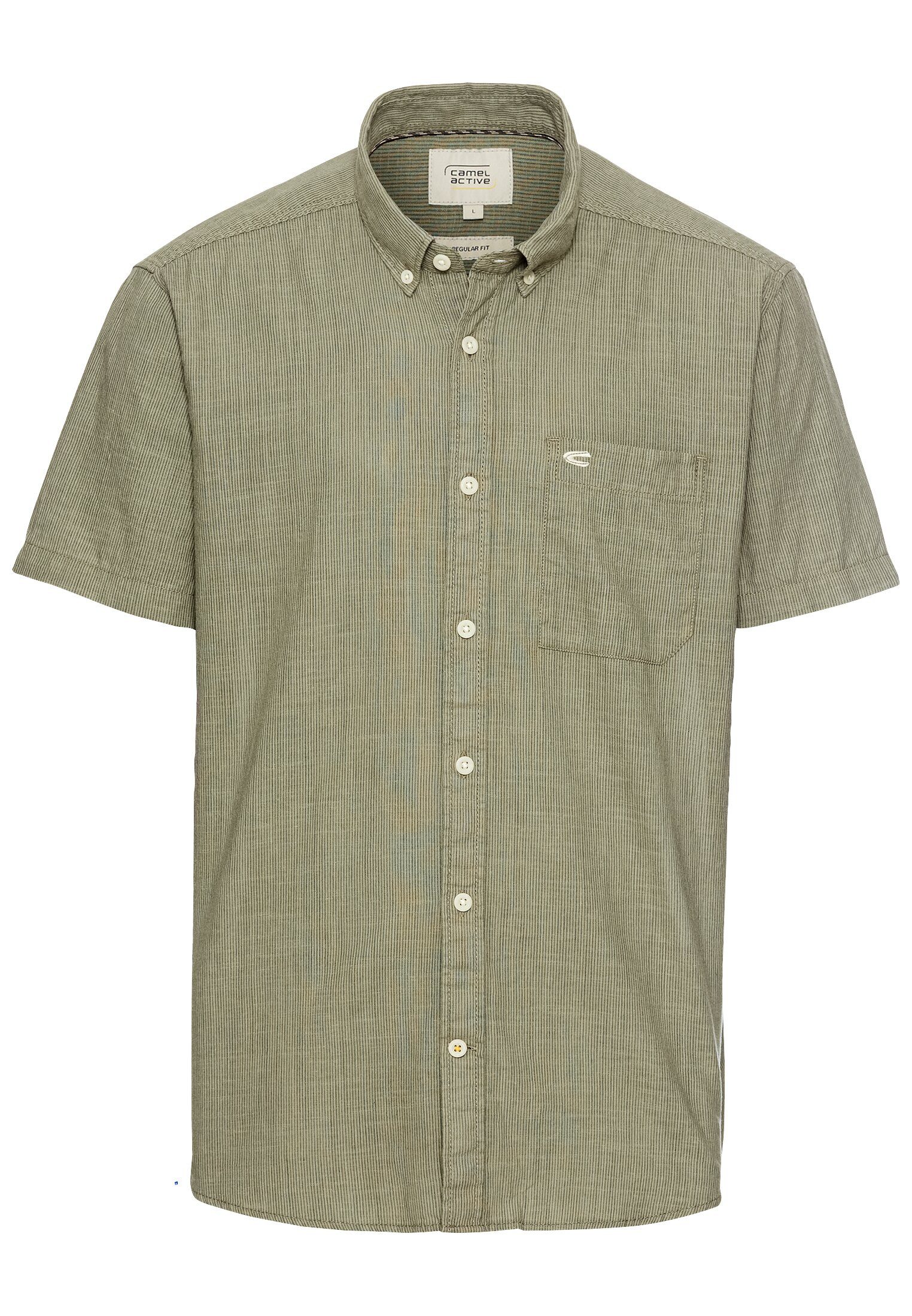 camel active Kurzarmhemd mit Button-Down-Kragen und Brusttasche günstig online kaufen