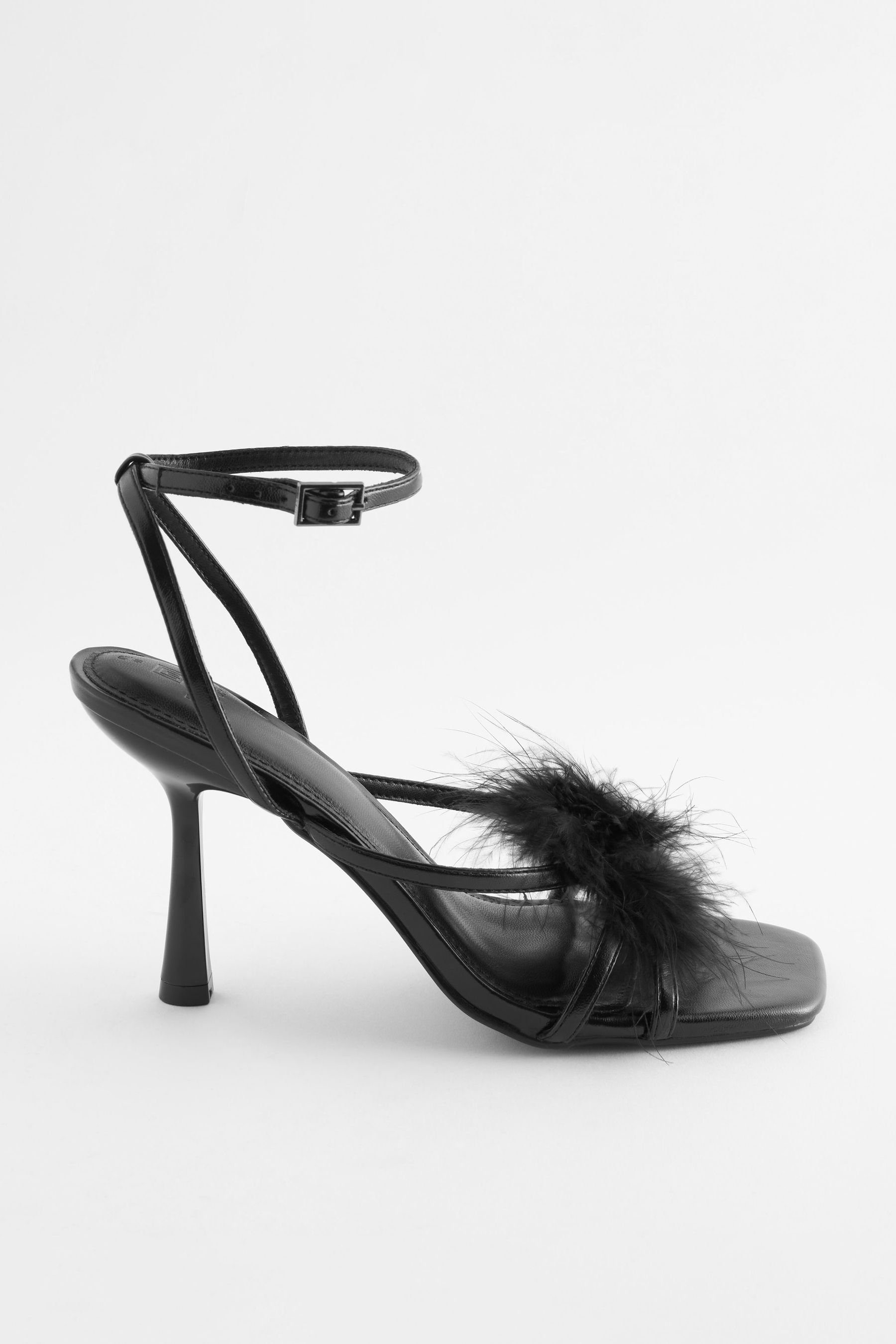 Next Forever Comfort® Sandaletten mit echten Federn Riemchensandalette (1-tlg) Black