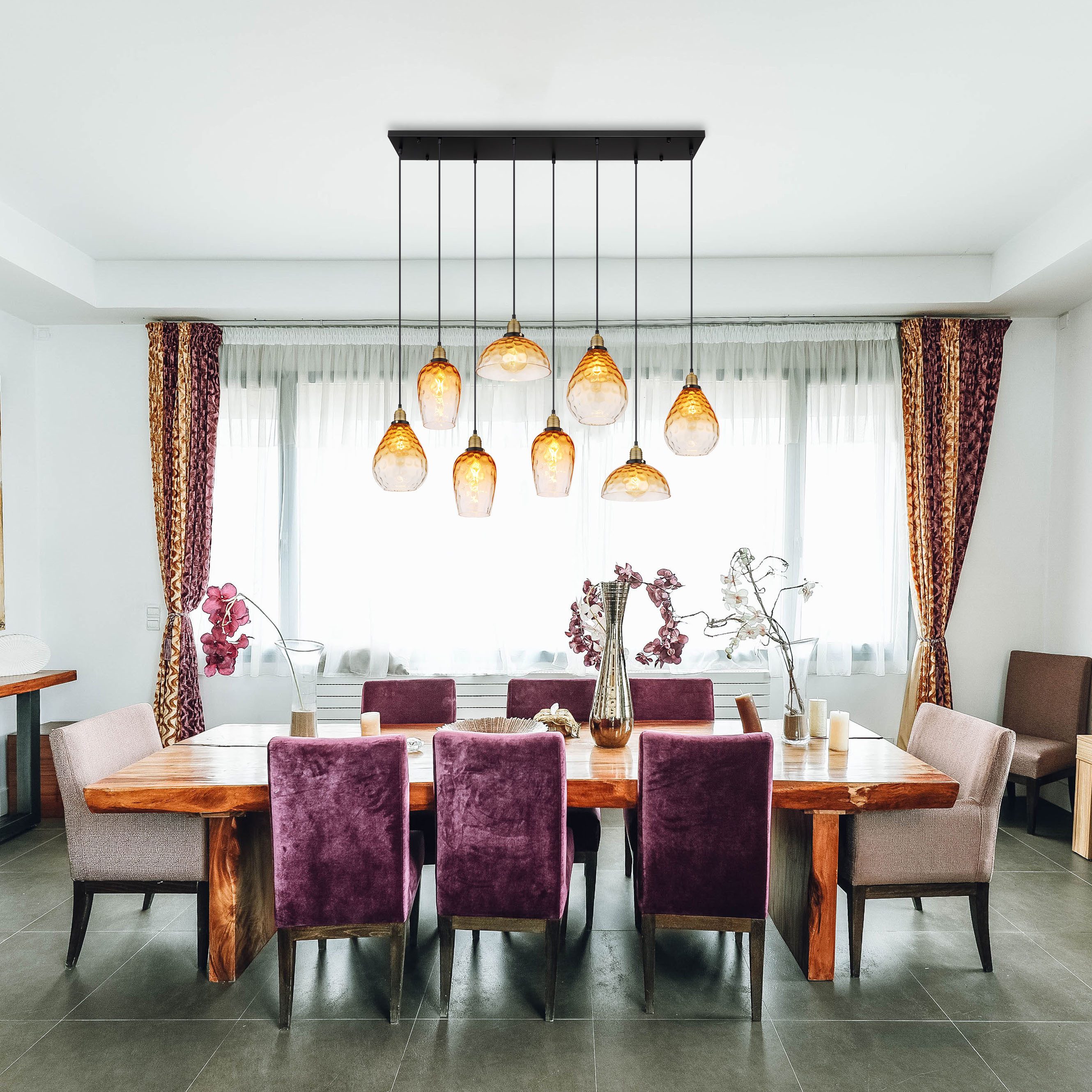 GLOBO LIGHTING Hängeleuchte SALVY, ohne Leuchtmittel, Hängelampe Esszimmer-Leuchte Esstischleuchte Wohnzimmer